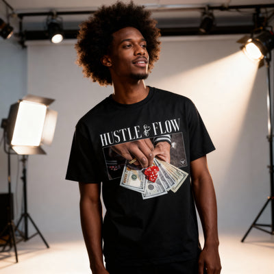 Hustle & Flow X Risen Retro Hand-Scrunched Sunfade T-Shirt