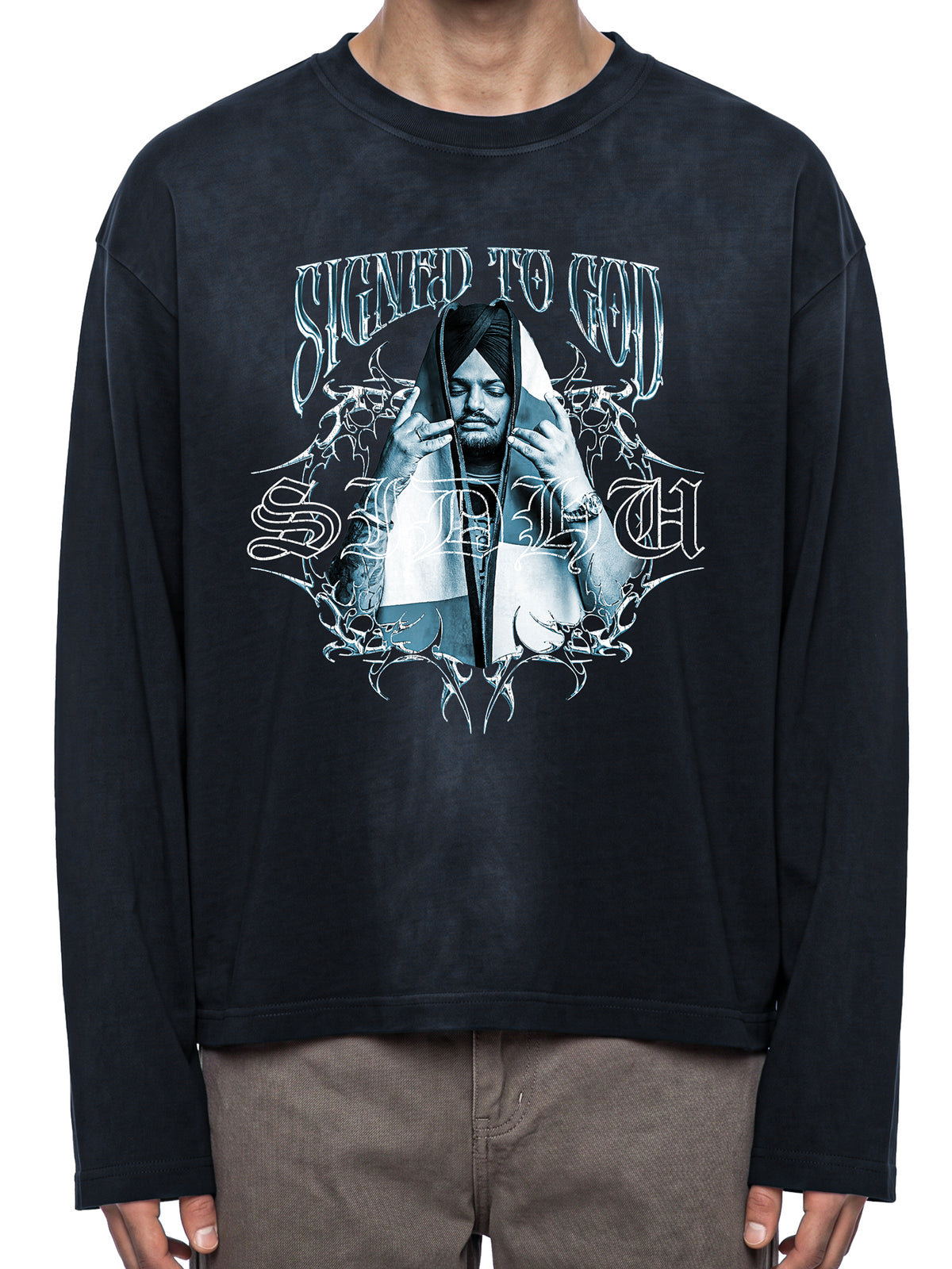 SIGNED TO GOD | Unisex Sunfade Boxy Long Sleeve T-Shirt | RISENRETRO | SMW