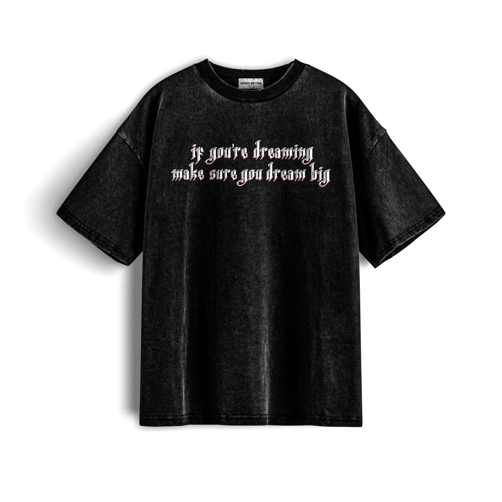 Dream Big Snow X RisenRetro Washed Oversized Cotton T-Shirt