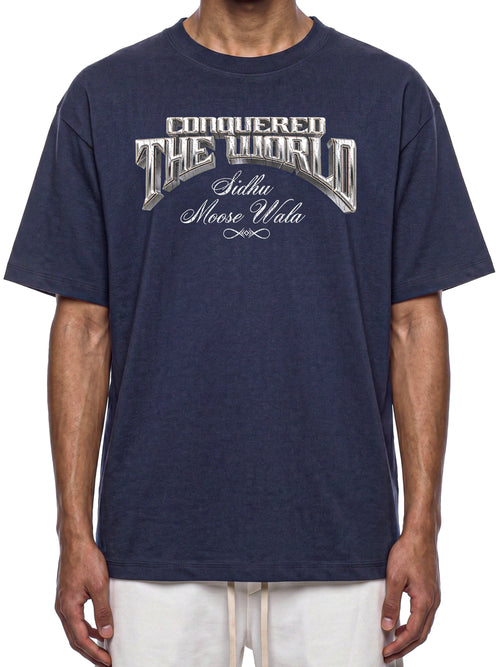CONQUERED THE WORLD |  Essential Cotton T-Shirt | Sidhu Moose Wala