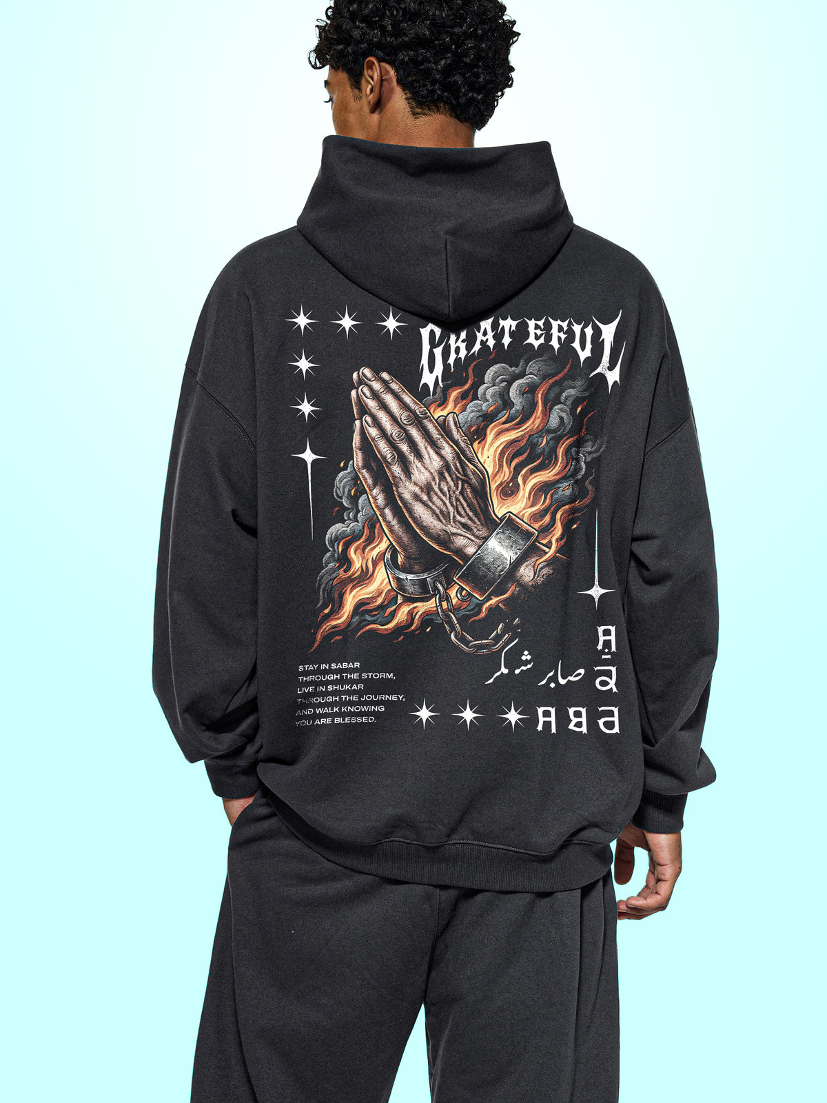 Grateful Sabar Shukar X Risen Retro Essential Heavyweight Hoodie