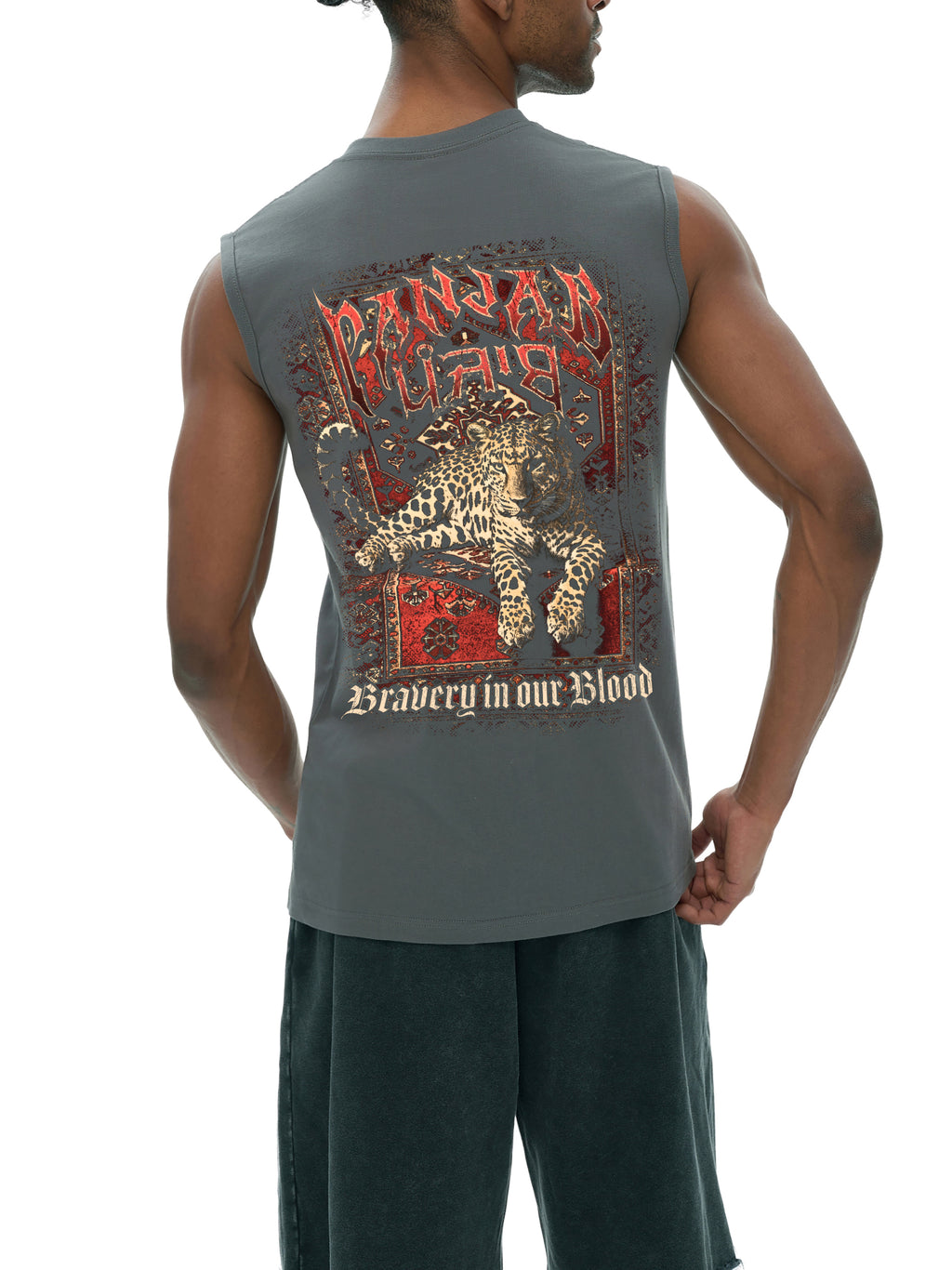 Panjab Bloodline X RisenRetro Men's Sleeveless Cotton Tank Top