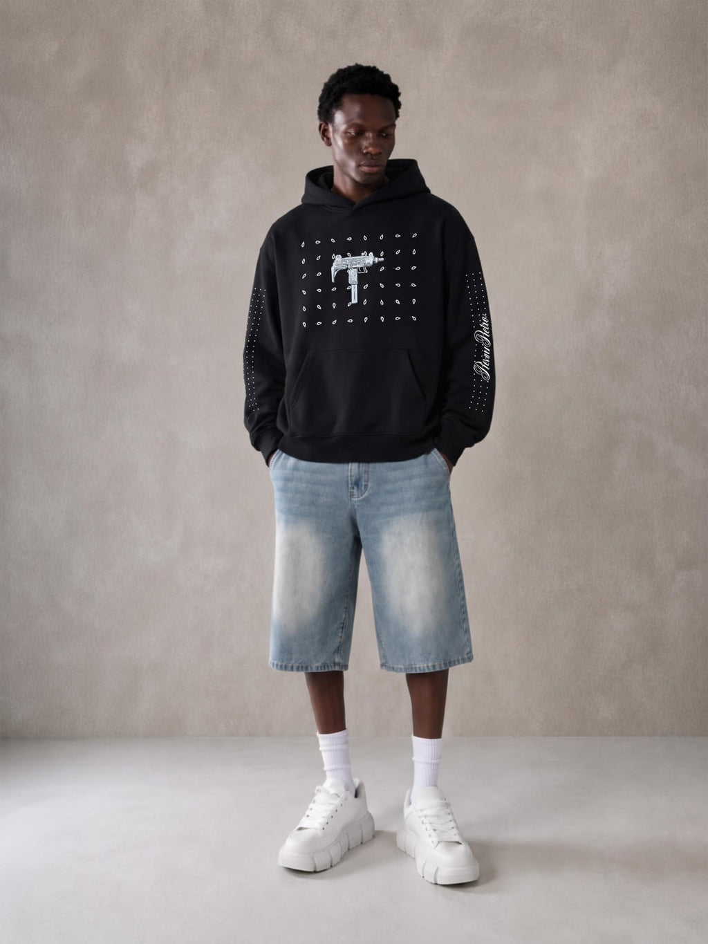 UZI ICEDOUT X DESIGNER X RisenRetro Essential Heavyweight Hoodie