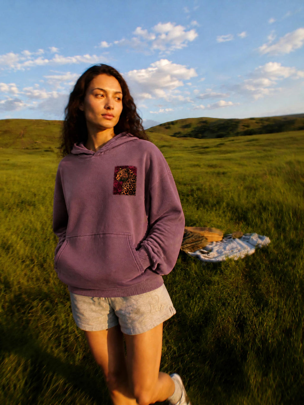 Savage Bloom X RisenRetro Unisex Snow Wash Fleece Oversize Hoodie