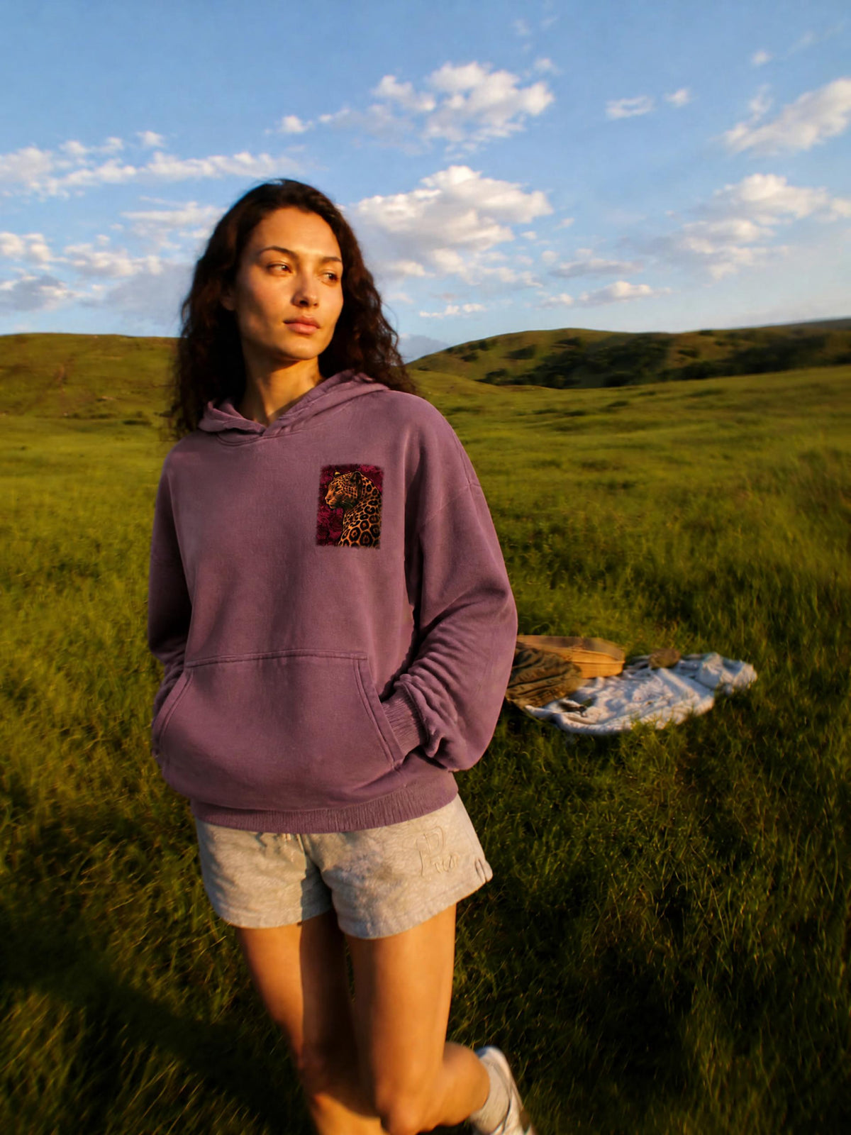 Savage Bloom X RisenRetro Unisex Snow Wash Fleece Oversize Hoodie