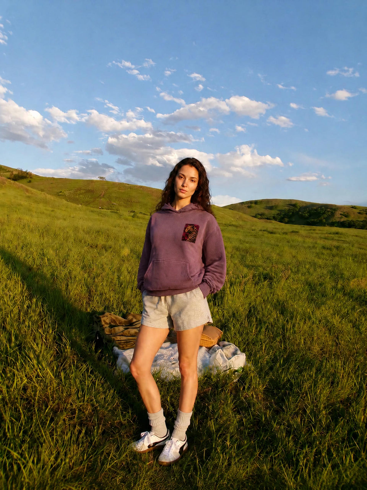 Savage Bloom X RisenRetro Unisex Snow Wash Fleece Oversize Hoodie