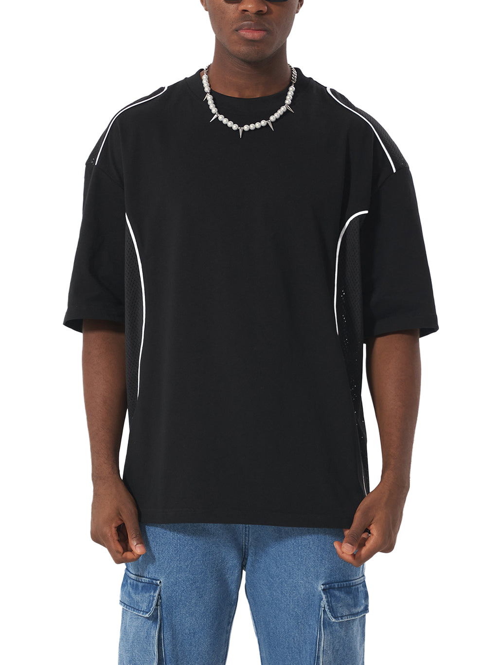 PANJAB LEGACY x RISEN RETRO  Contrast Piped Panel T-Shirt