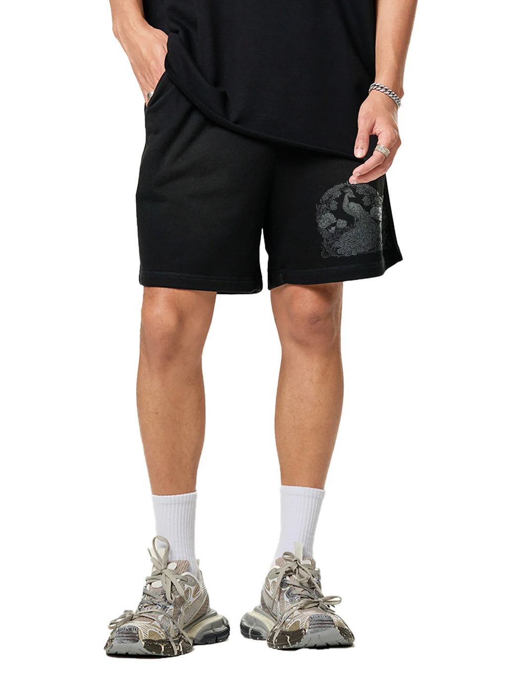 MORNI Sun Fade Raw Edge Cotton Shorts
