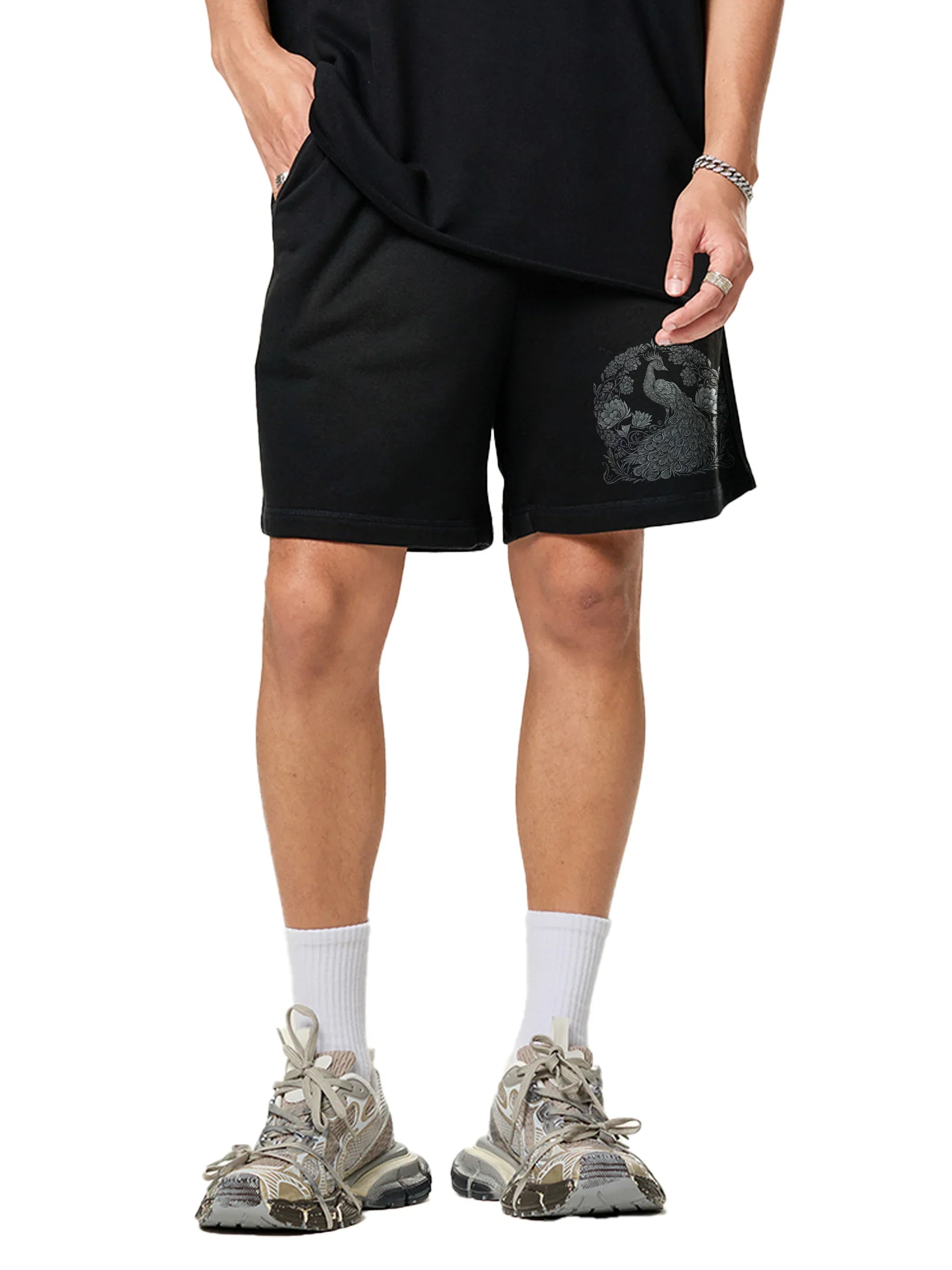 MORNI Sun Fade Raw Edge Cotton Shorts