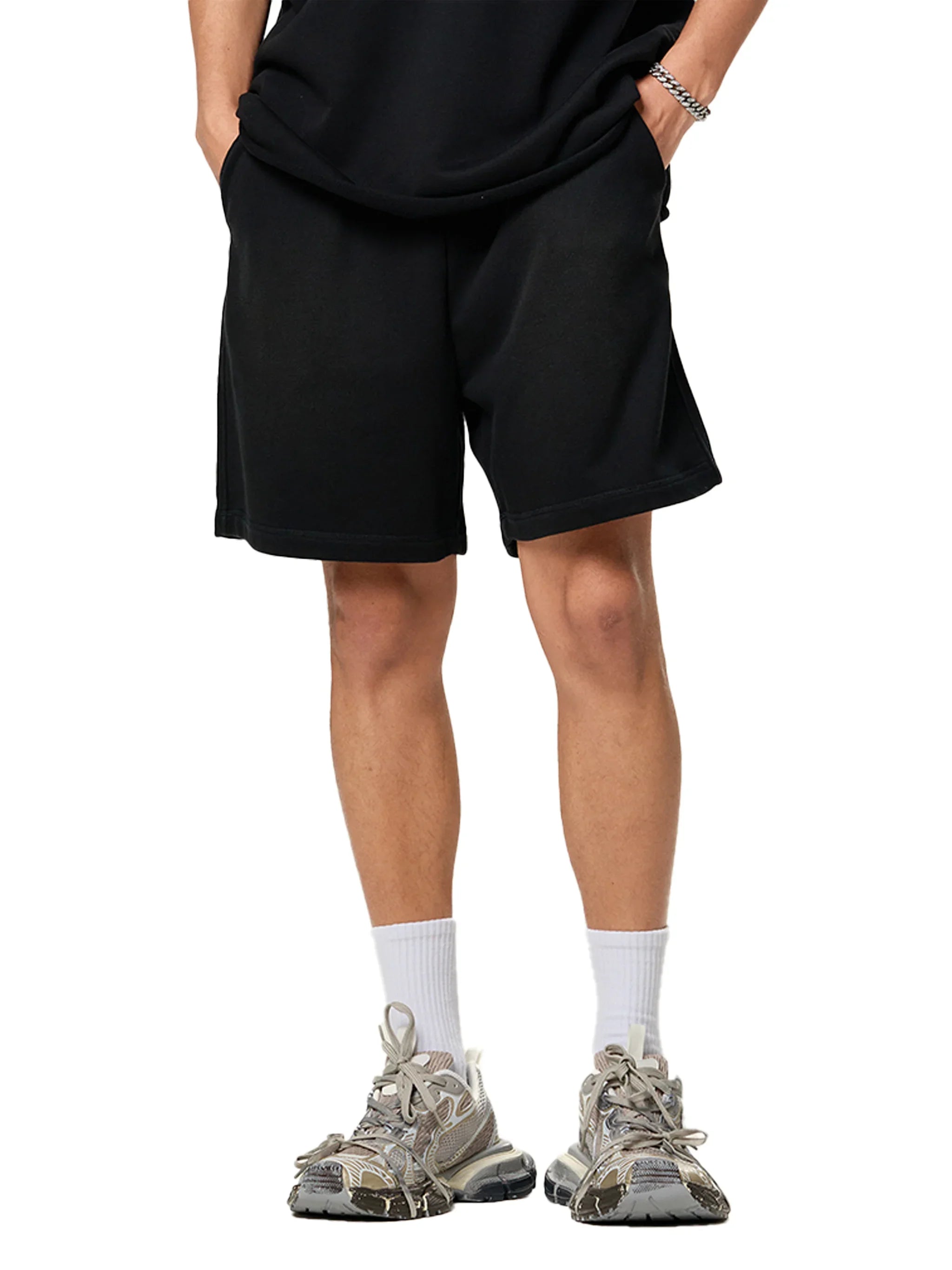 Panjab Bloodline  X Risen Retro Sun Fade Raw Edge Cotton Shorts