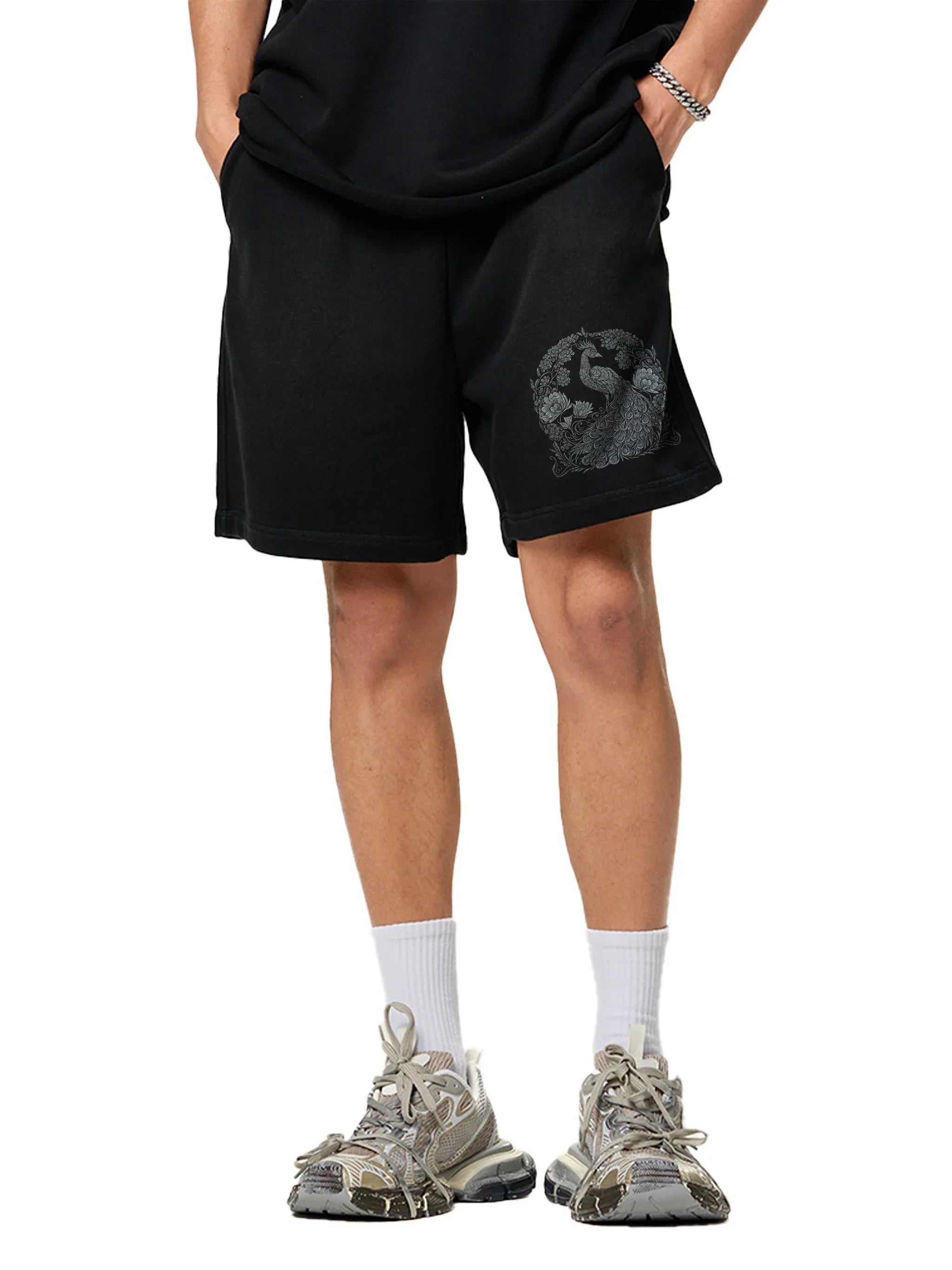 MORNI Sun Fade Raw Edge Cotton Shorts