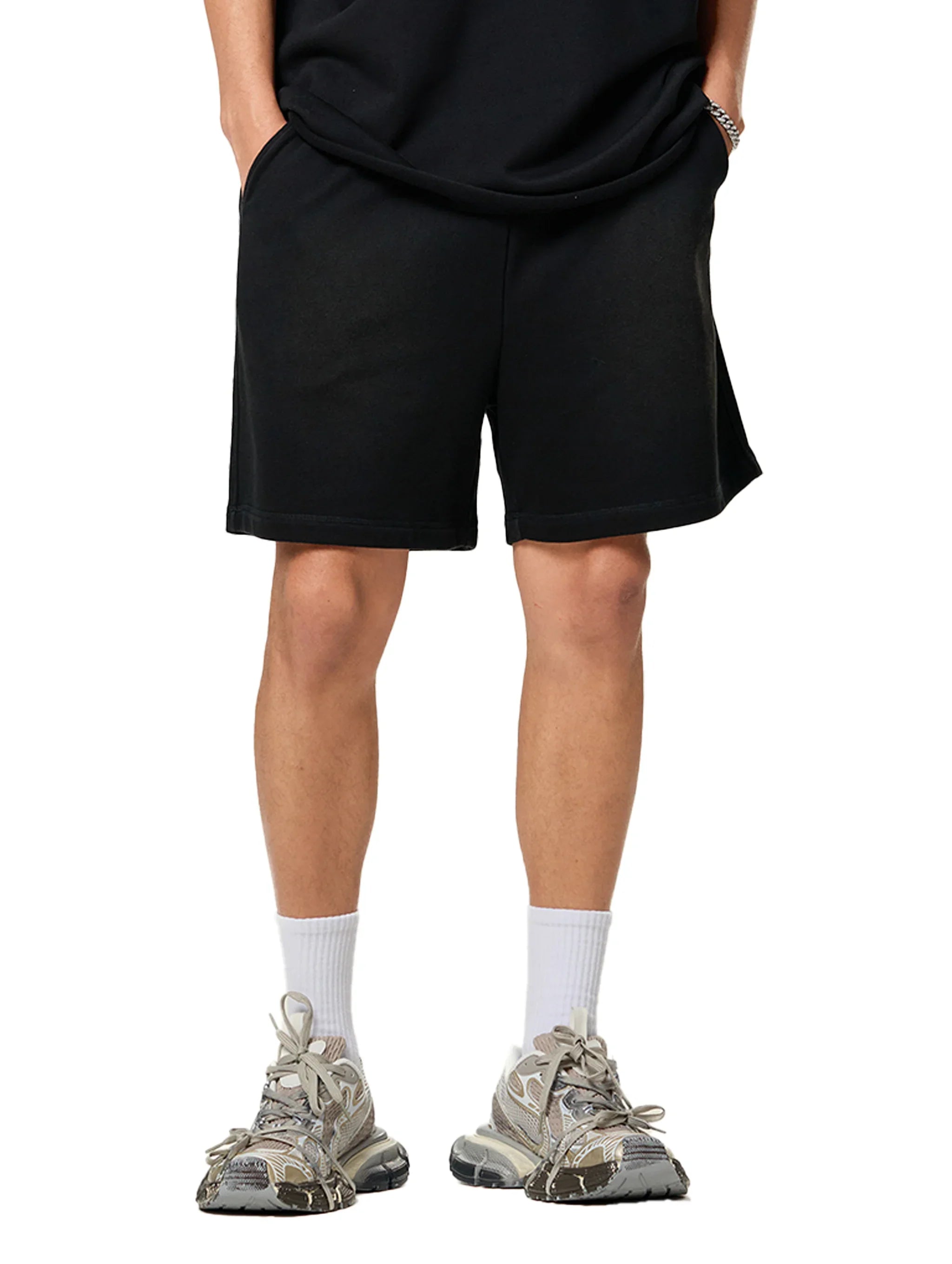Panjab Bloodline  X Risen Retro Sun Fade Raw Edge Cotton Shorts