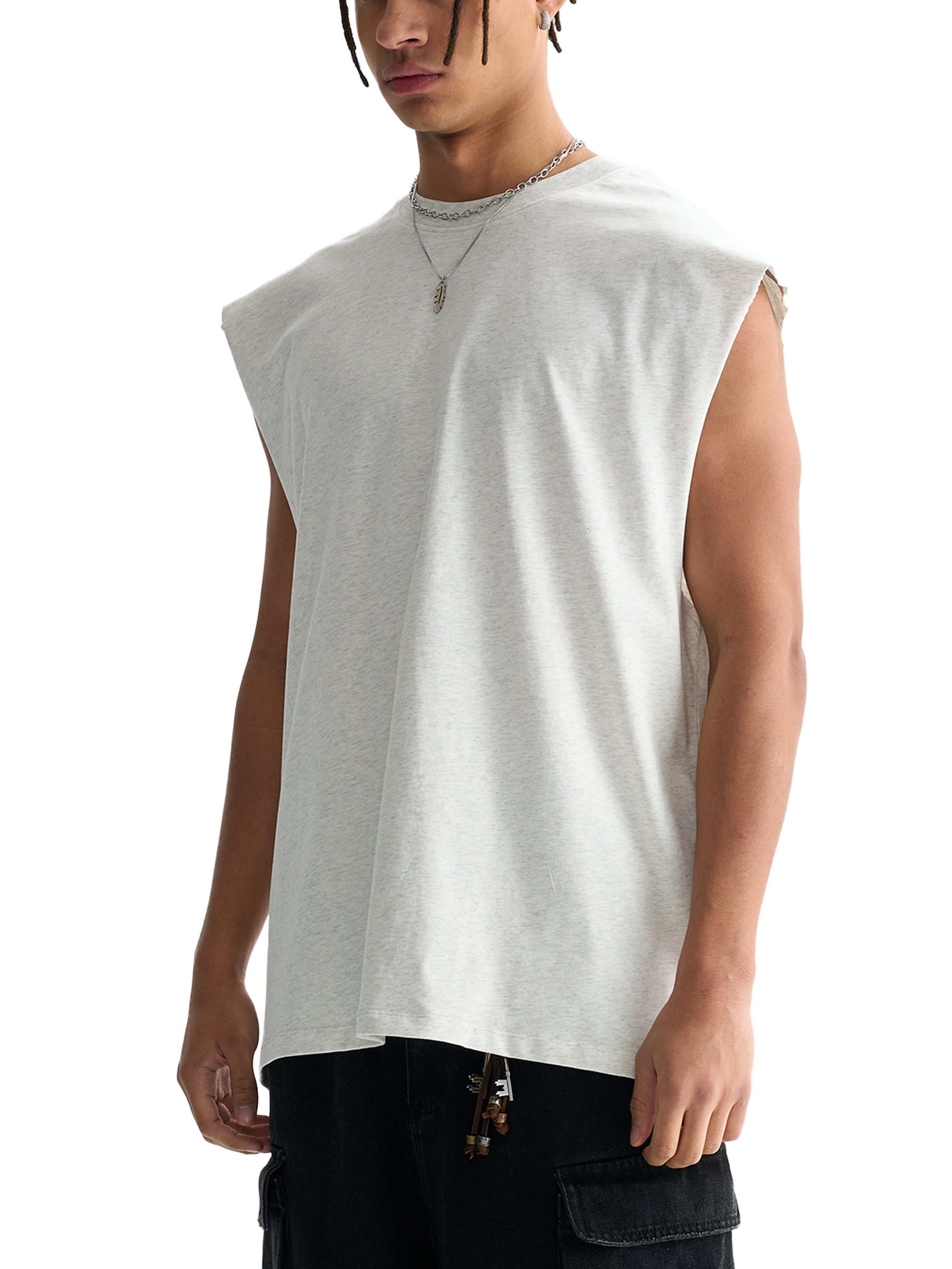TIGER ROAR V3 X Risen Retro Raw Edge Cotton Tank Top
