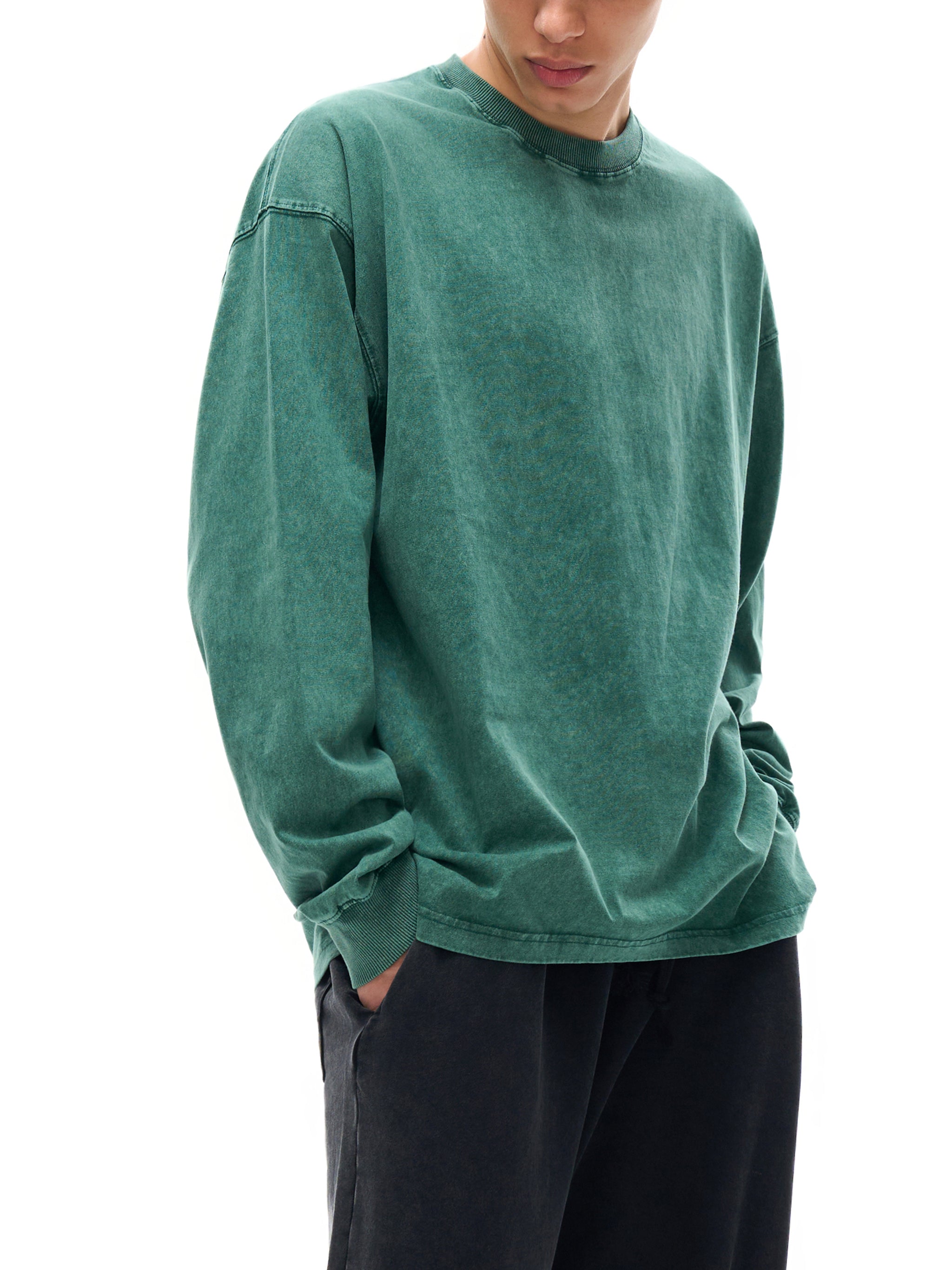 SAYLESS X RisenRetro Acid Wash Oversize Long Sleeve T-Shirt