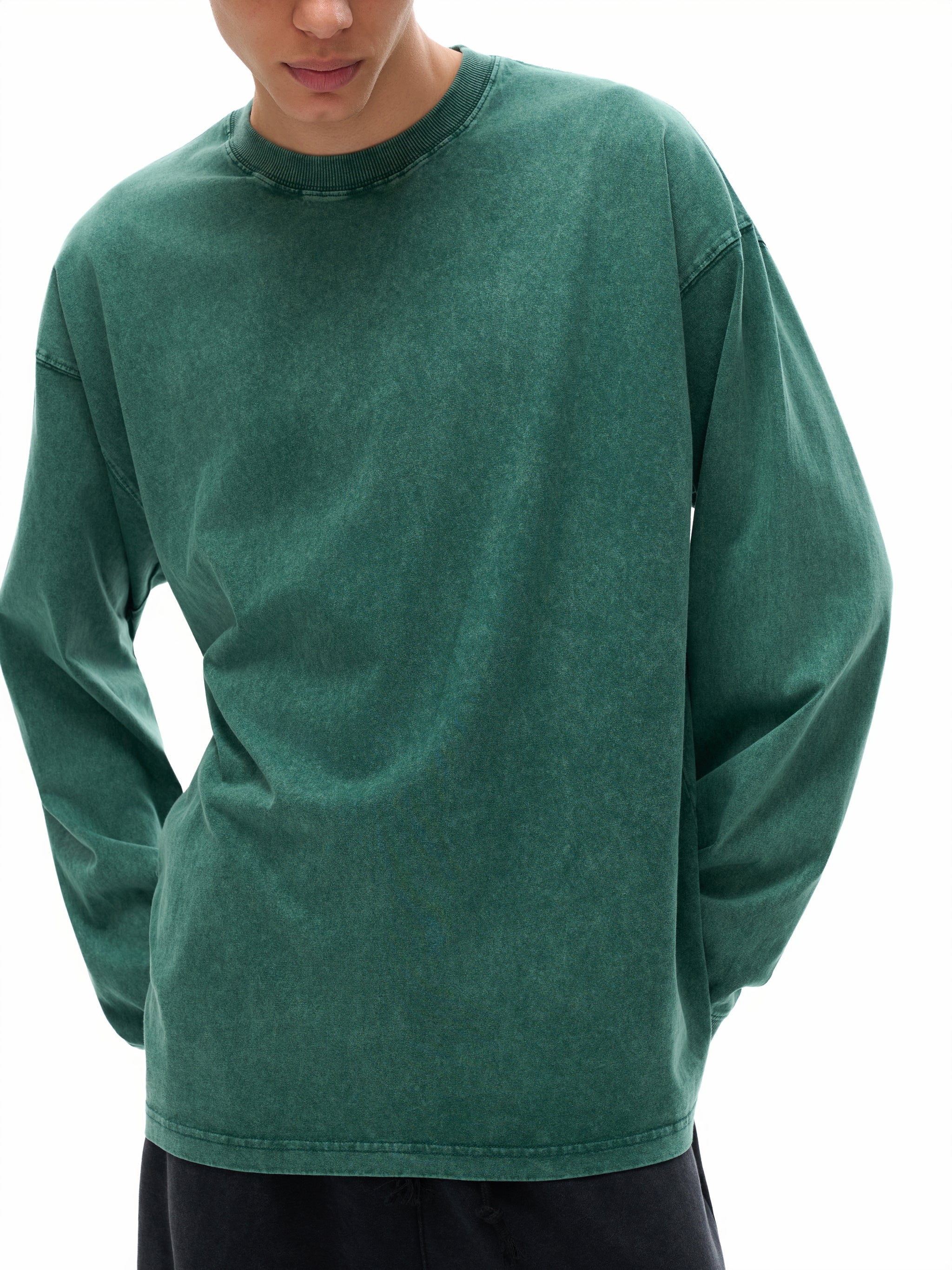 SAYLESS X RisenRetro Acid Wash Oversize Long Sleeve T-Shirt