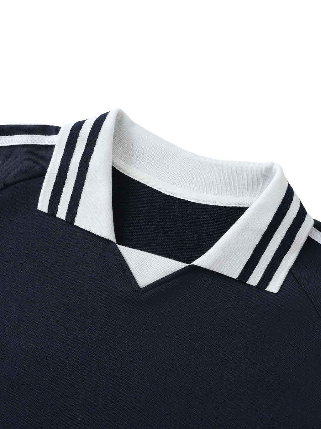 Panjab Legacy Contrast Striped Lapel Collar Sweatshirt