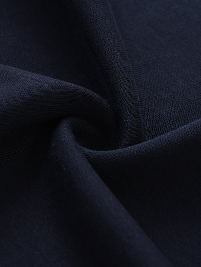 Risen Retro Monogram Contrast Striped Lapel Collar Sweatshirt