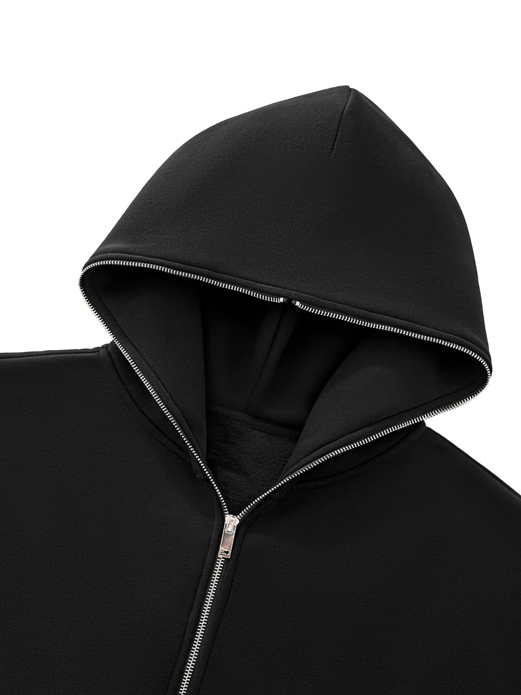 RISENRETRO X Fleeced Full-Zip Boxy Hoodie