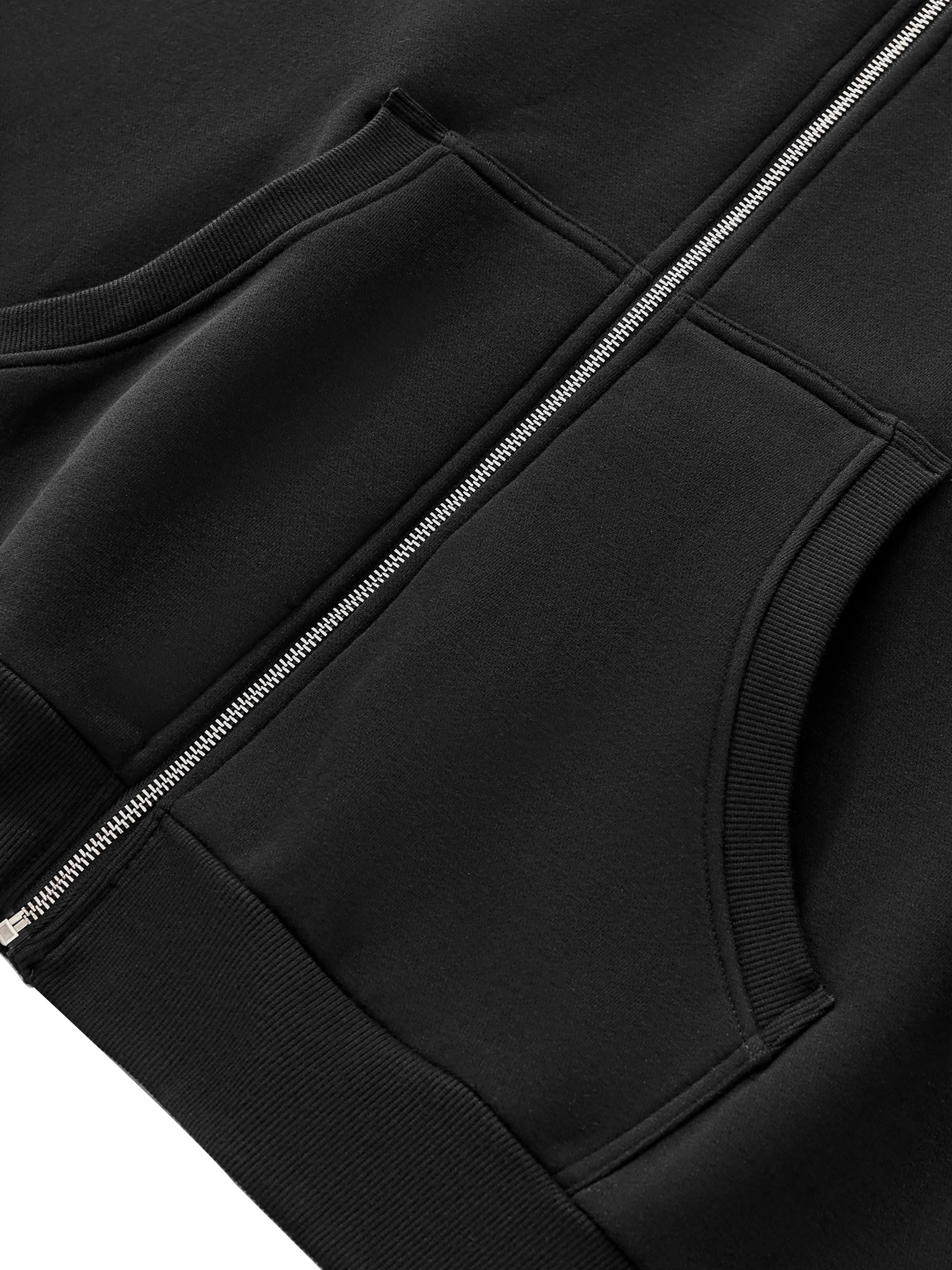 RISENRETRO X Fleeced Full-Zip Boxy Hoodie