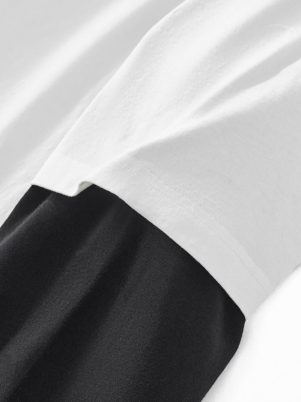 SMW | SIGNED TO GOD | Layered Contrast Sleeve Cotton T-Shirt