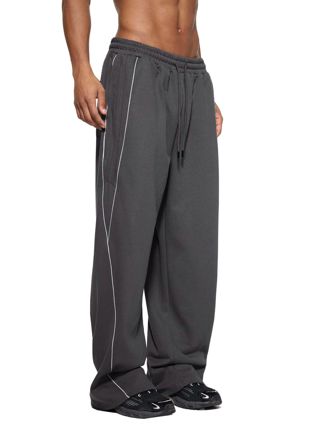 Pantalon de survêtement à rayures RisenRetro Reflection à jambes droites