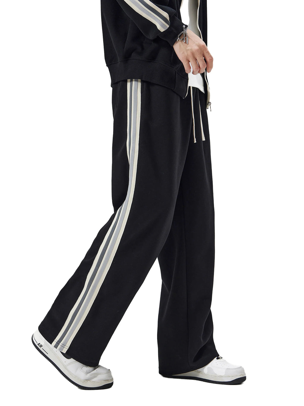 Motion Set X RisenRetro Contrast Side-Stripe Straight-Leg  Pants