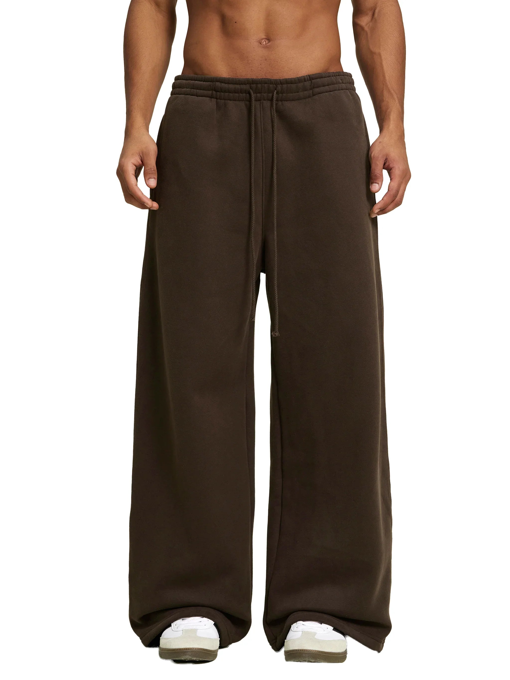 RisenRetro Fleece Drawstring Straight-Leg Sweatpants