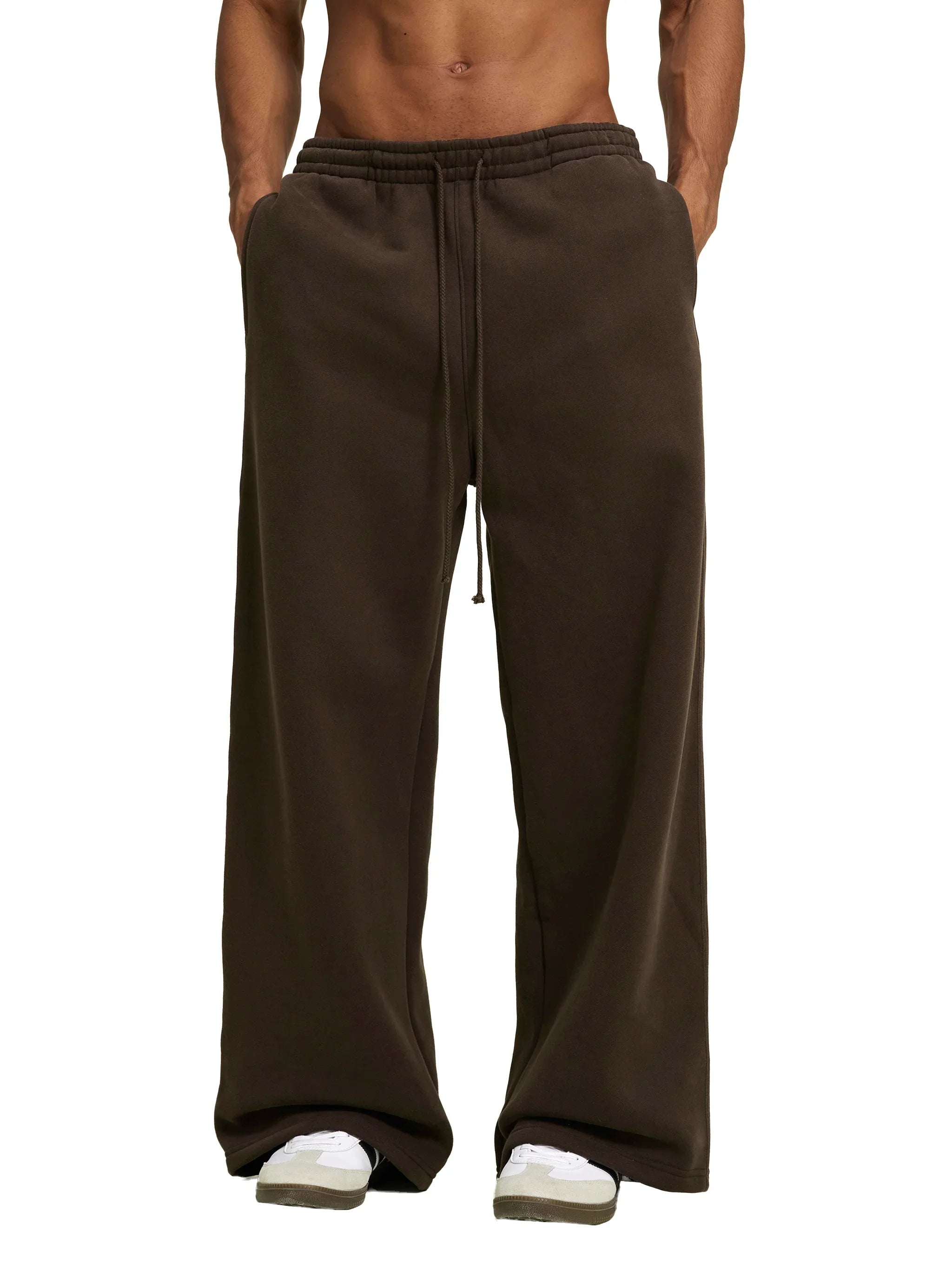 RisenRetro Fleece Drawstring Straight-Leg Sweatpants