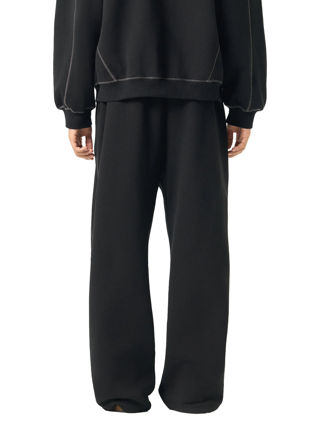 Pantalon de survêtement unisexe en polaire à surpiqûres contrastées RisenRetro