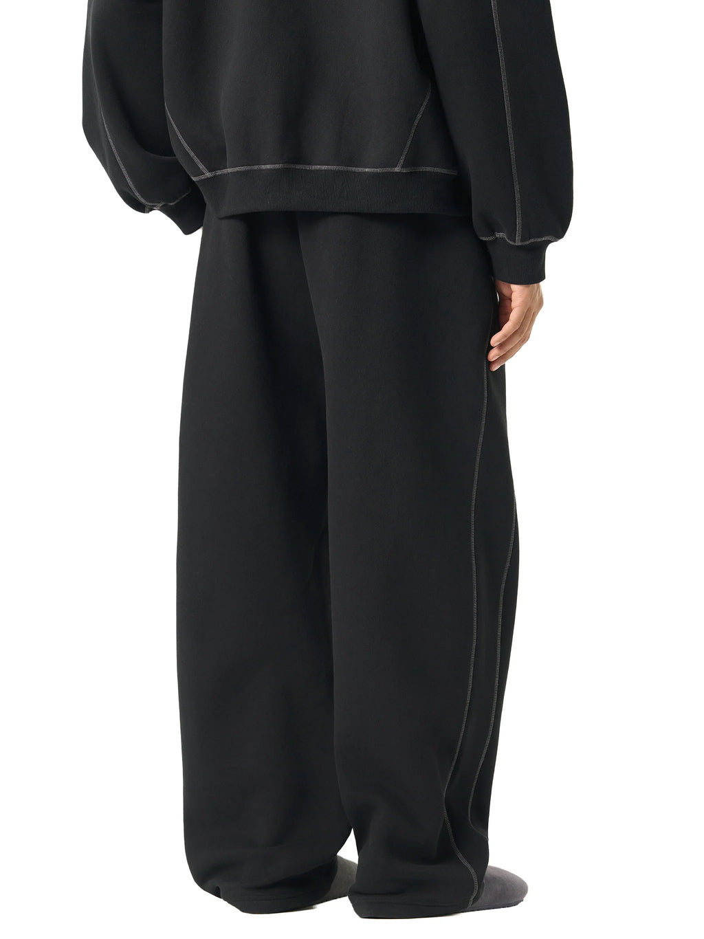 Pantalon de survêtement unisexe en polaire à surpiqûres contrastées RisenRetro