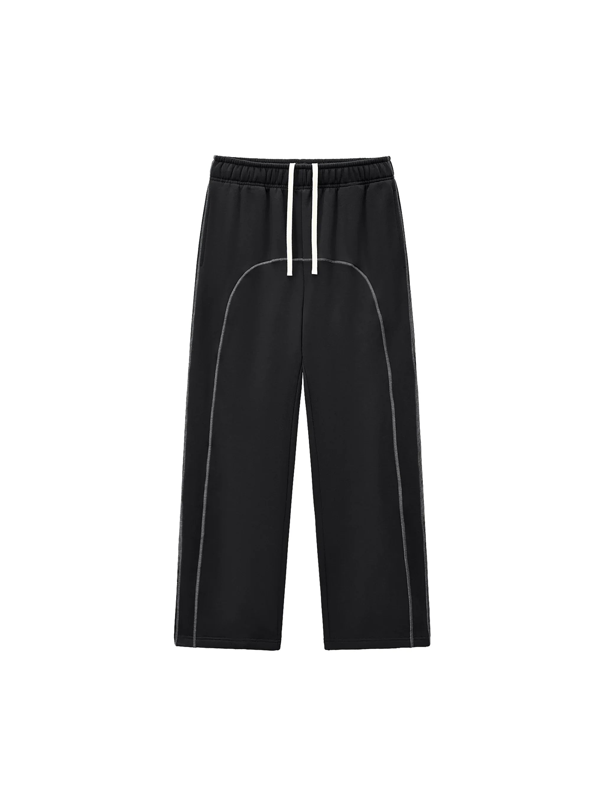 RisenRetro Unisex Contrast-Stitched Fleece Sweatpants