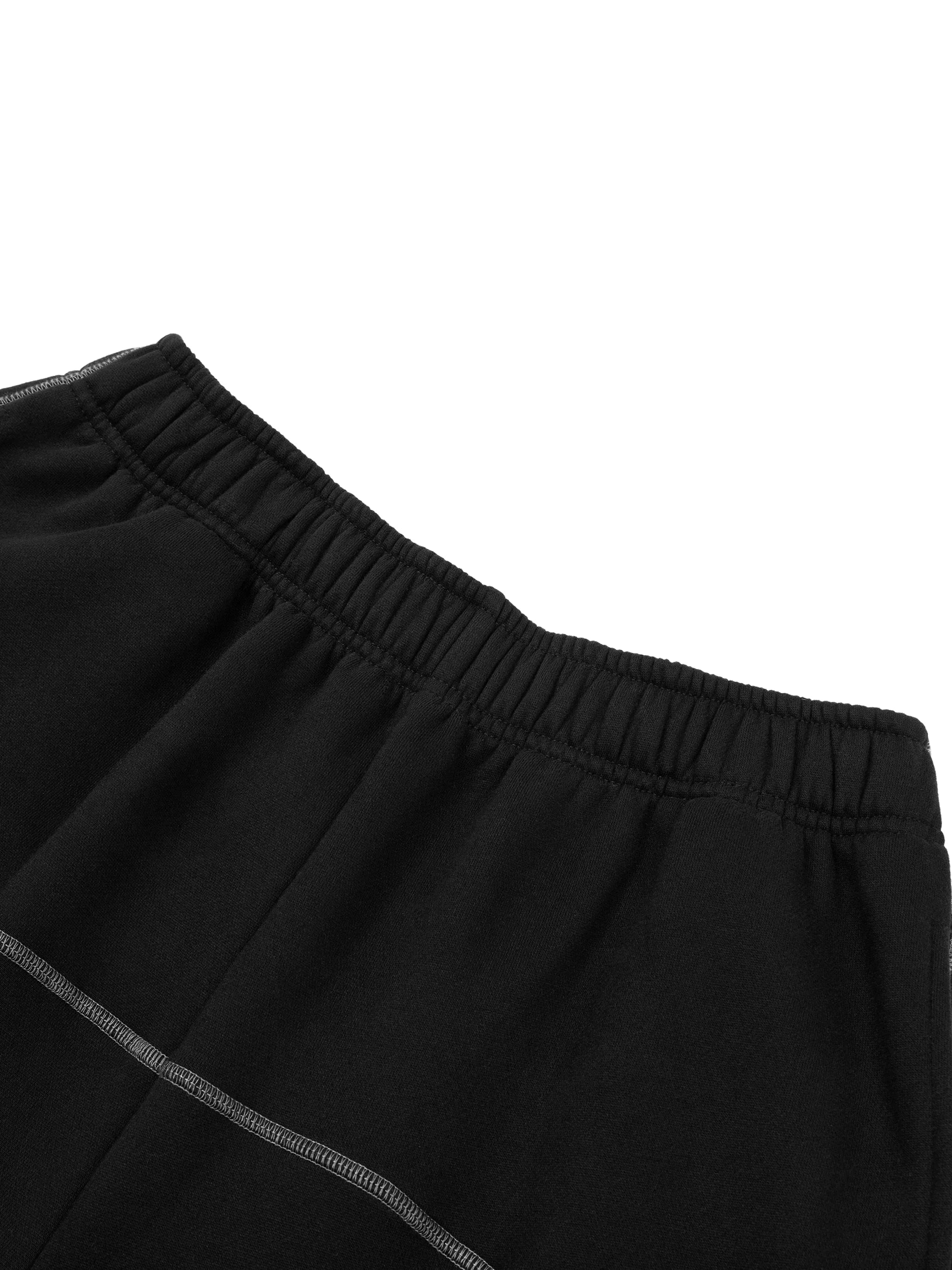 Pantalon de survêtement unisexe en polaire à surpiqûres contrastées RisenRetro