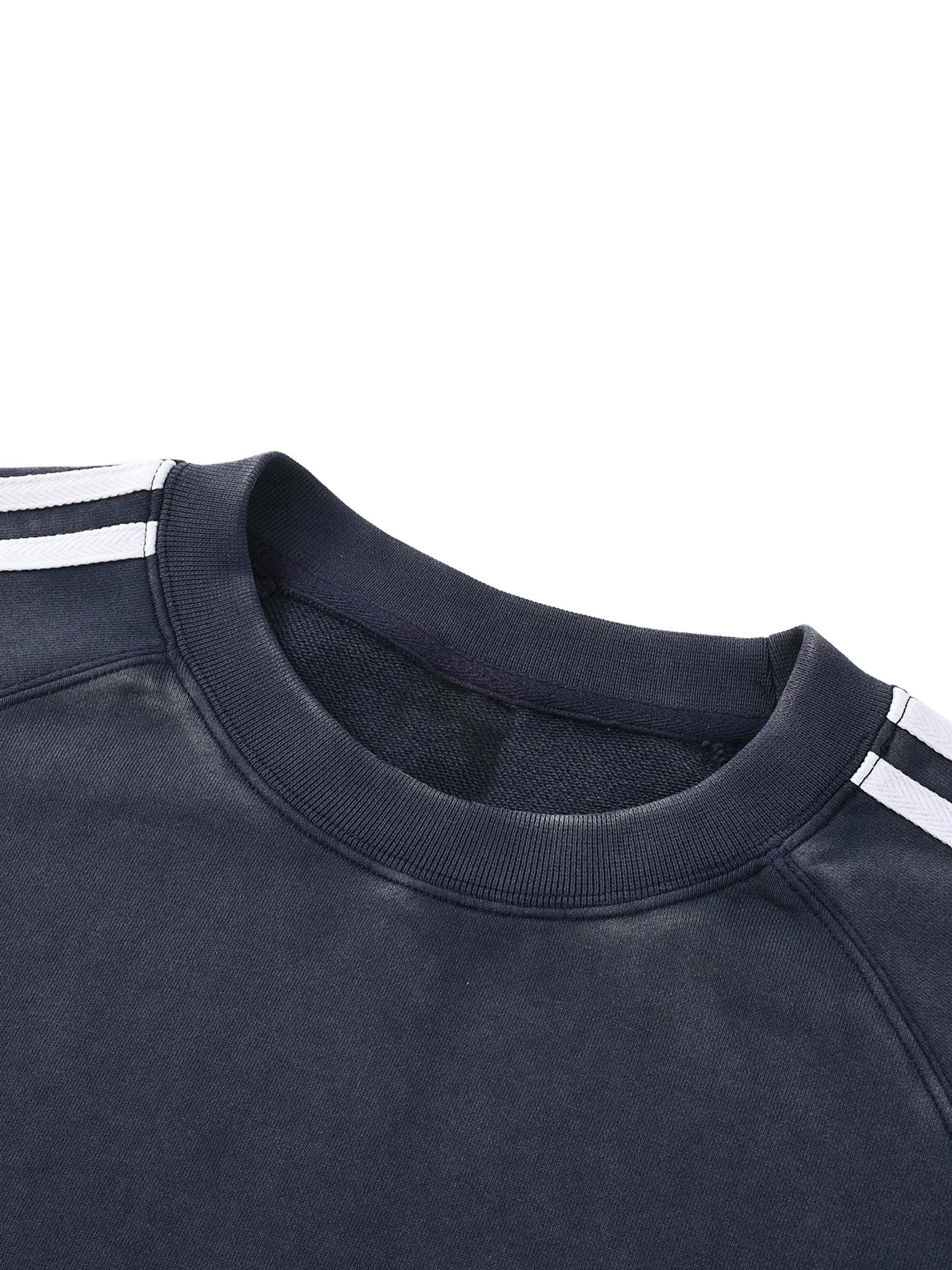 Sweat-shirt Panjab Snow Washed à bandes contrastées