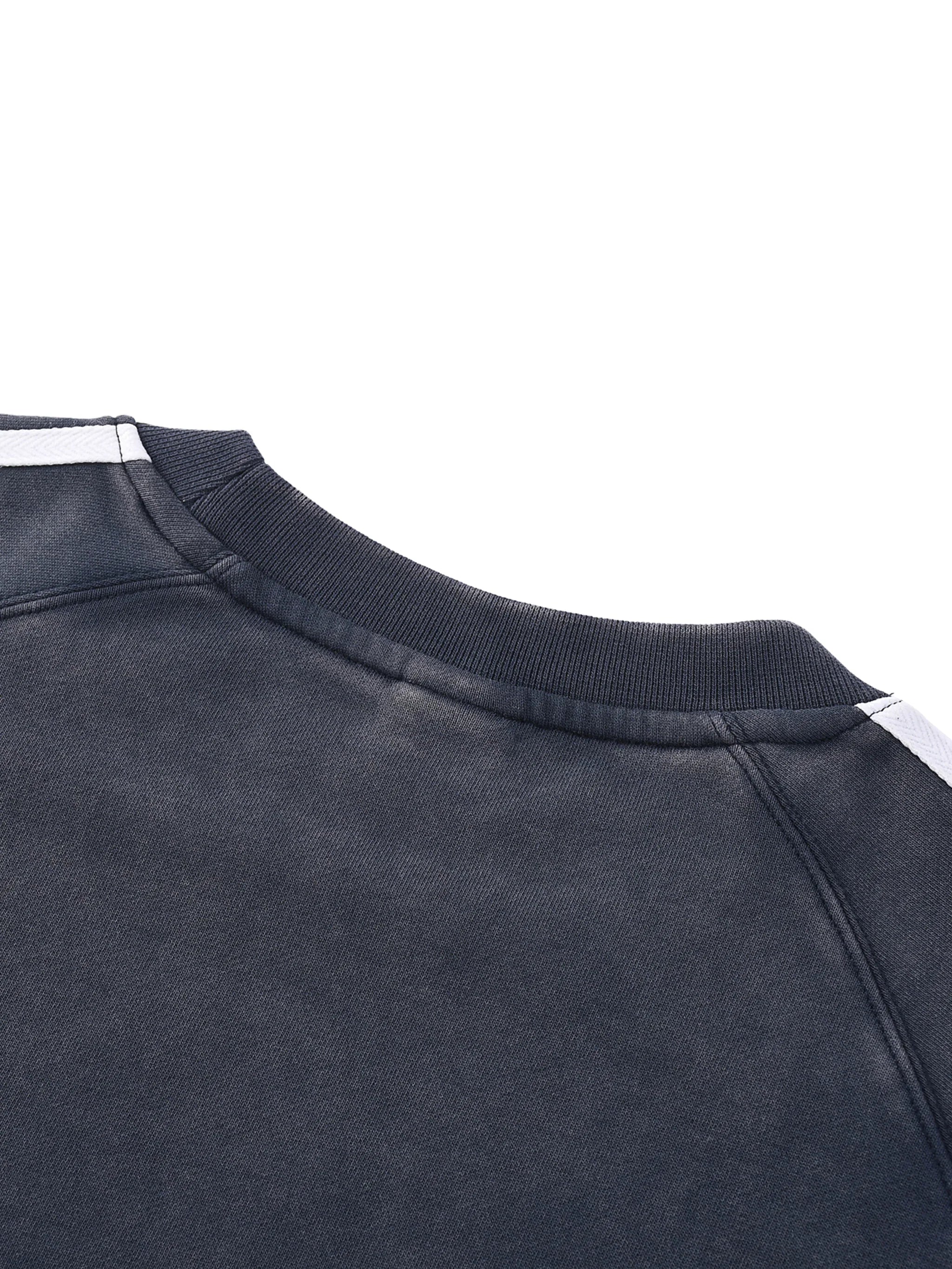 Sweat-shirt Panjab Snow Washed à bandes contrastées