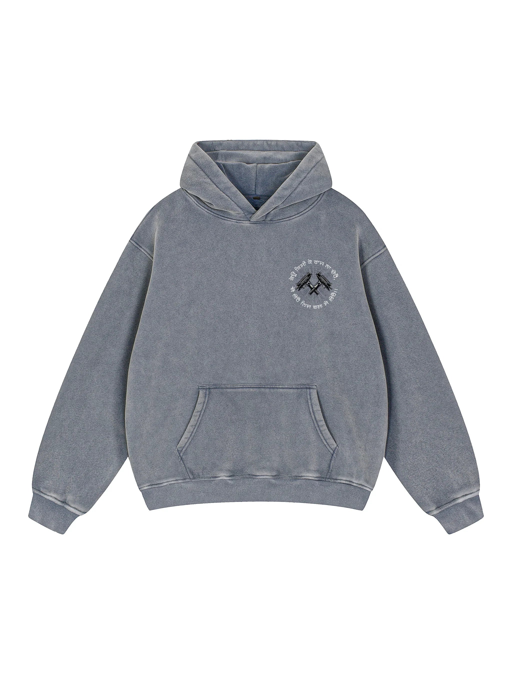 FORCE OF WILL X RisenRetro Snow Wash Fleece Oversize Hoodie
