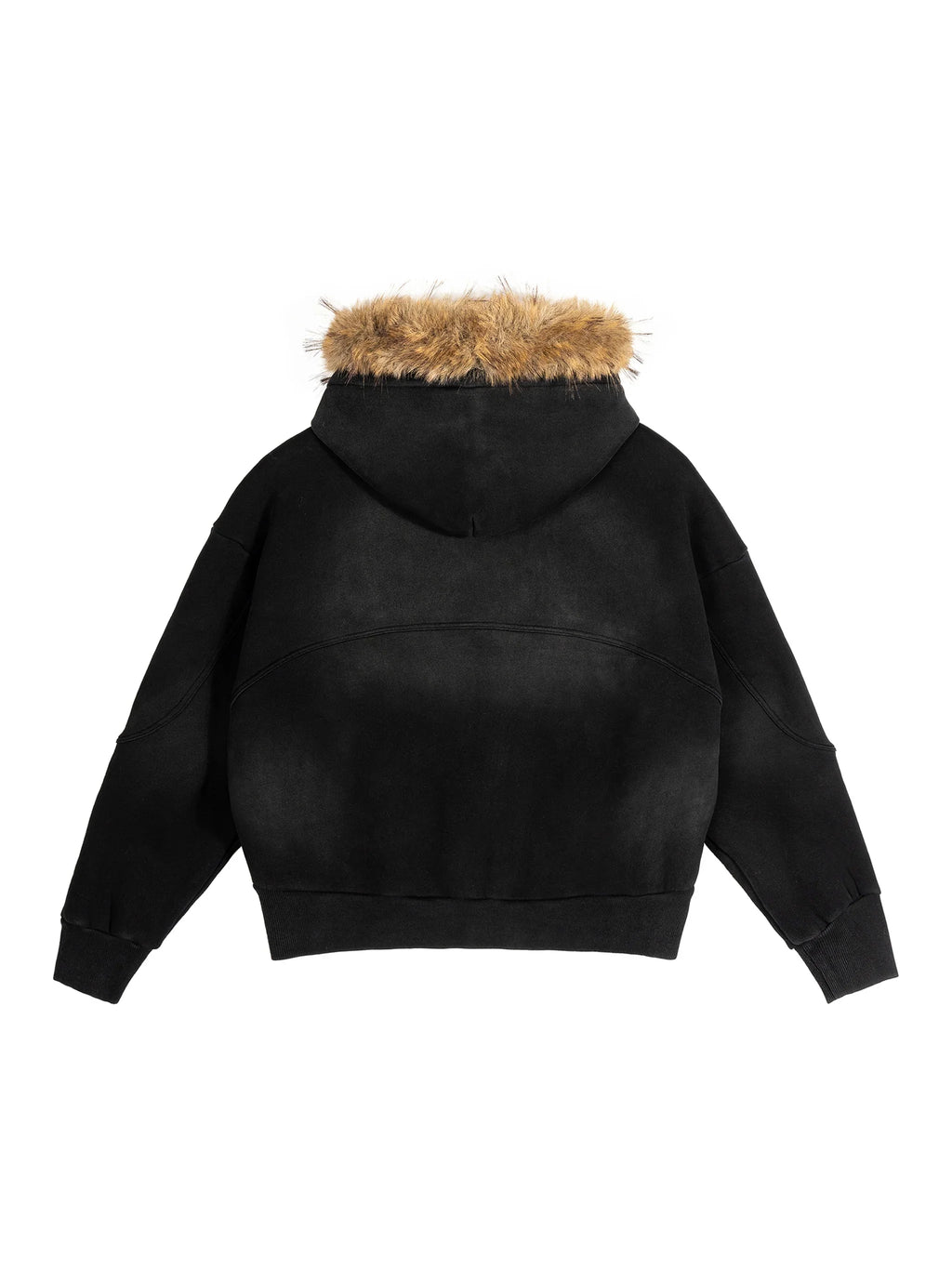 Sweat à capuche Risen Retro Sun Fade Boxy à fourrure amovible