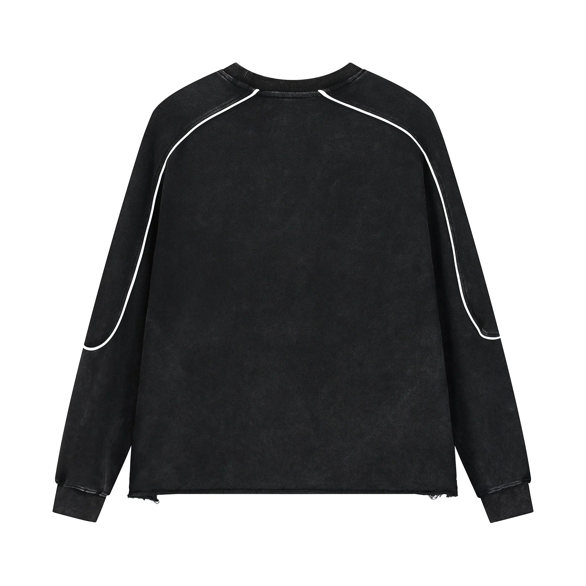 Sweat-shirt Panjab à délavage minéral et ourlet brut