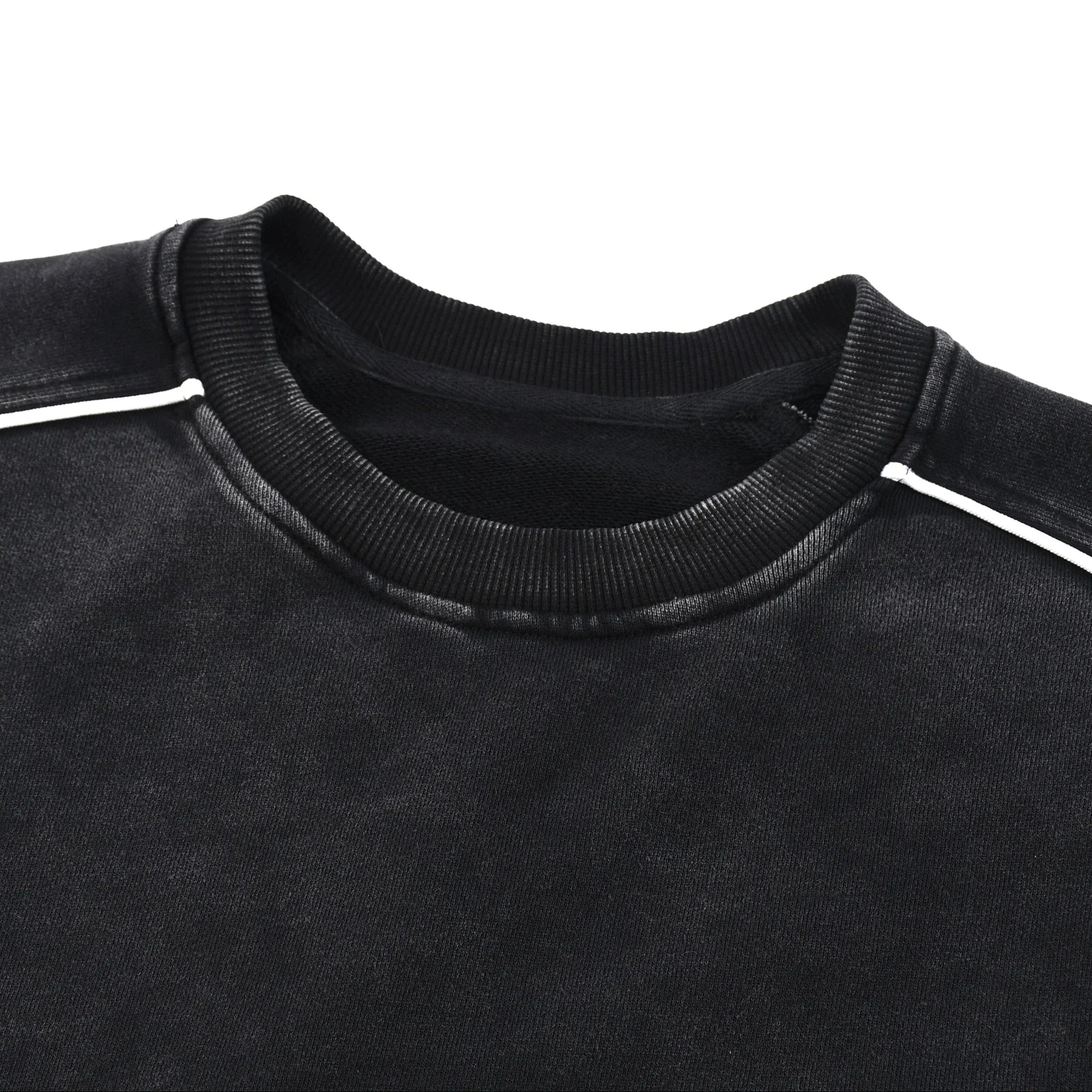 Sweat-shirt Panjab à délavage minéral et ourlet brut