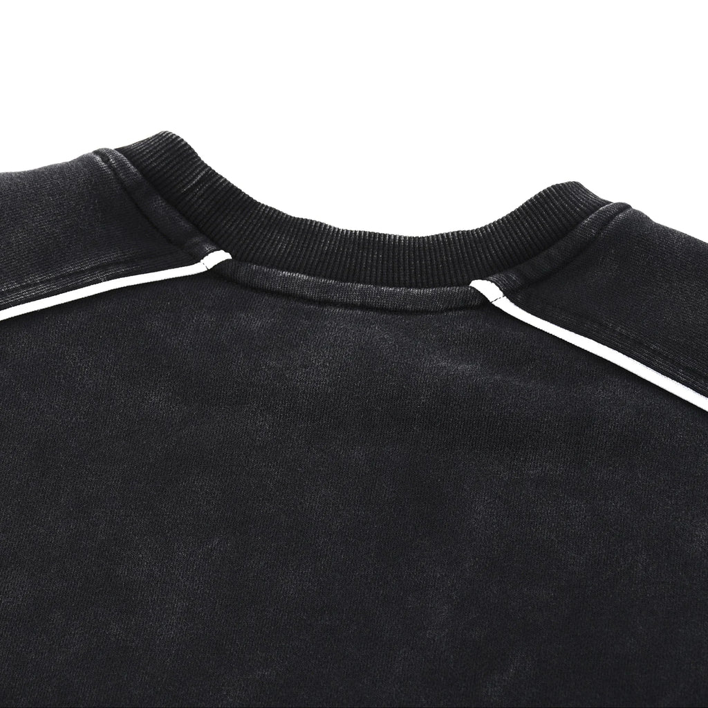 Sweat-shirt Panjab à délavage minéral et ourlet brut