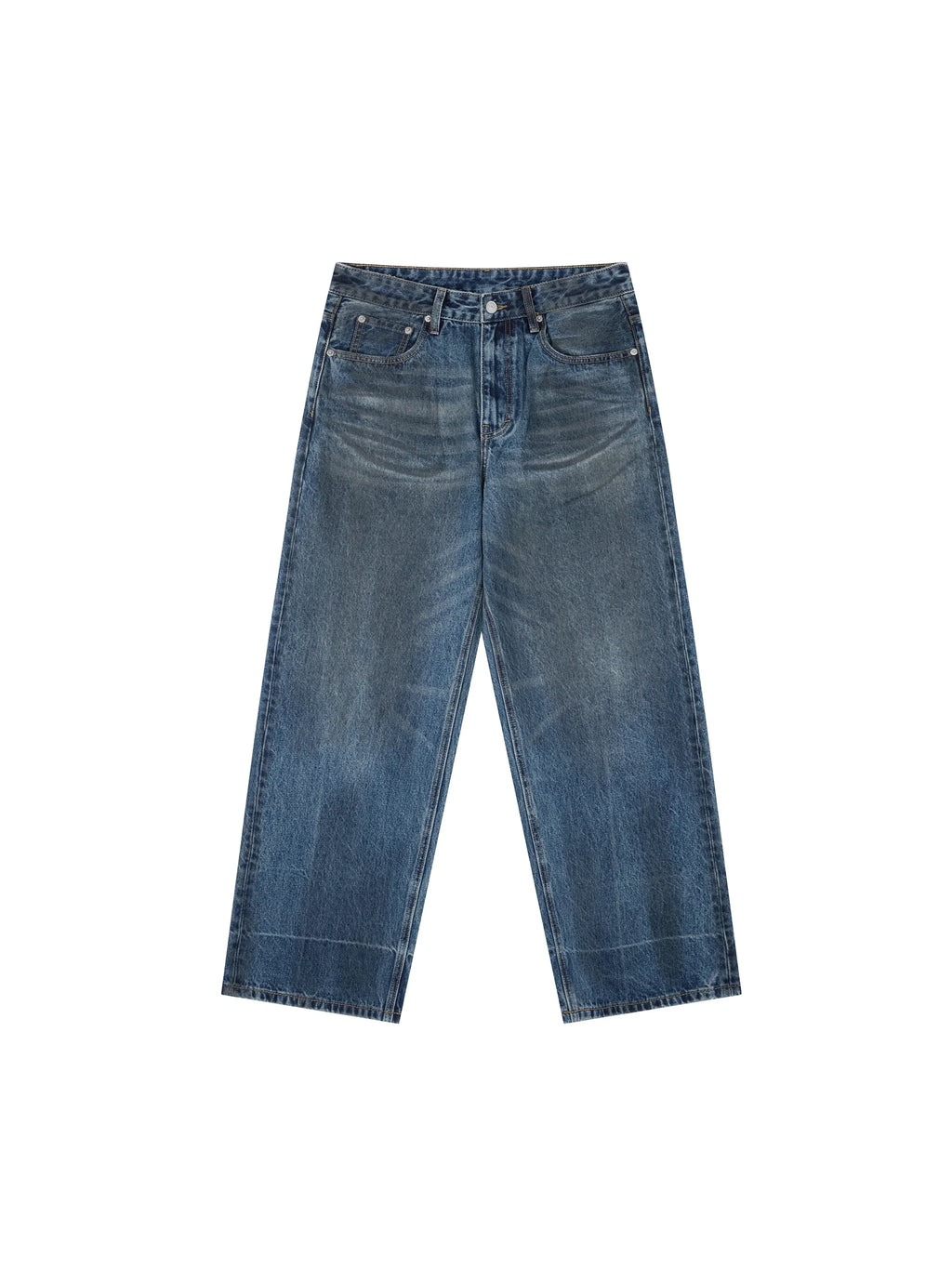 RisenRetro Vintage Wash Baggy Denim Jeans