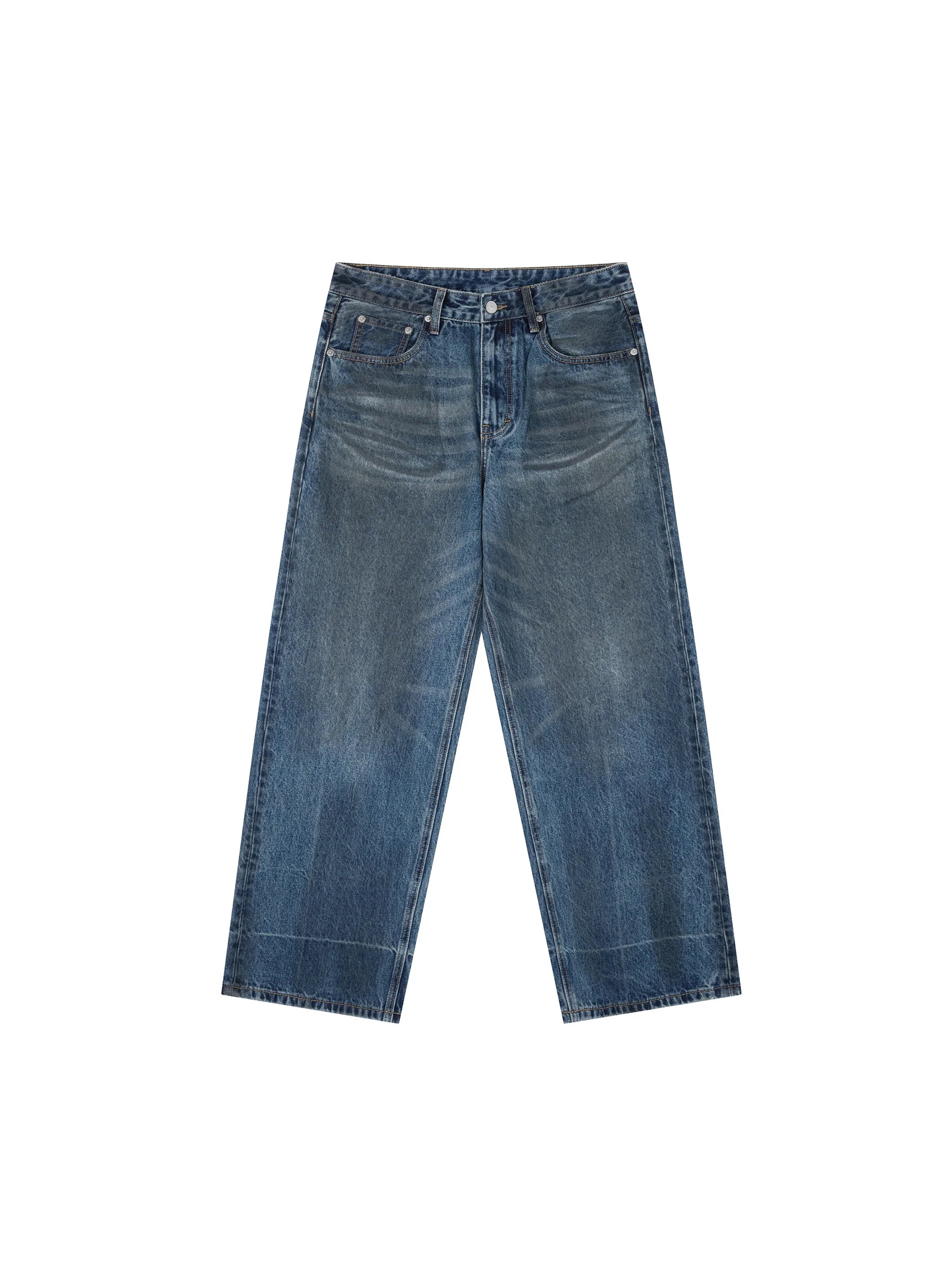 RisenRetro Vintage Wash Baggy Denim Jeans