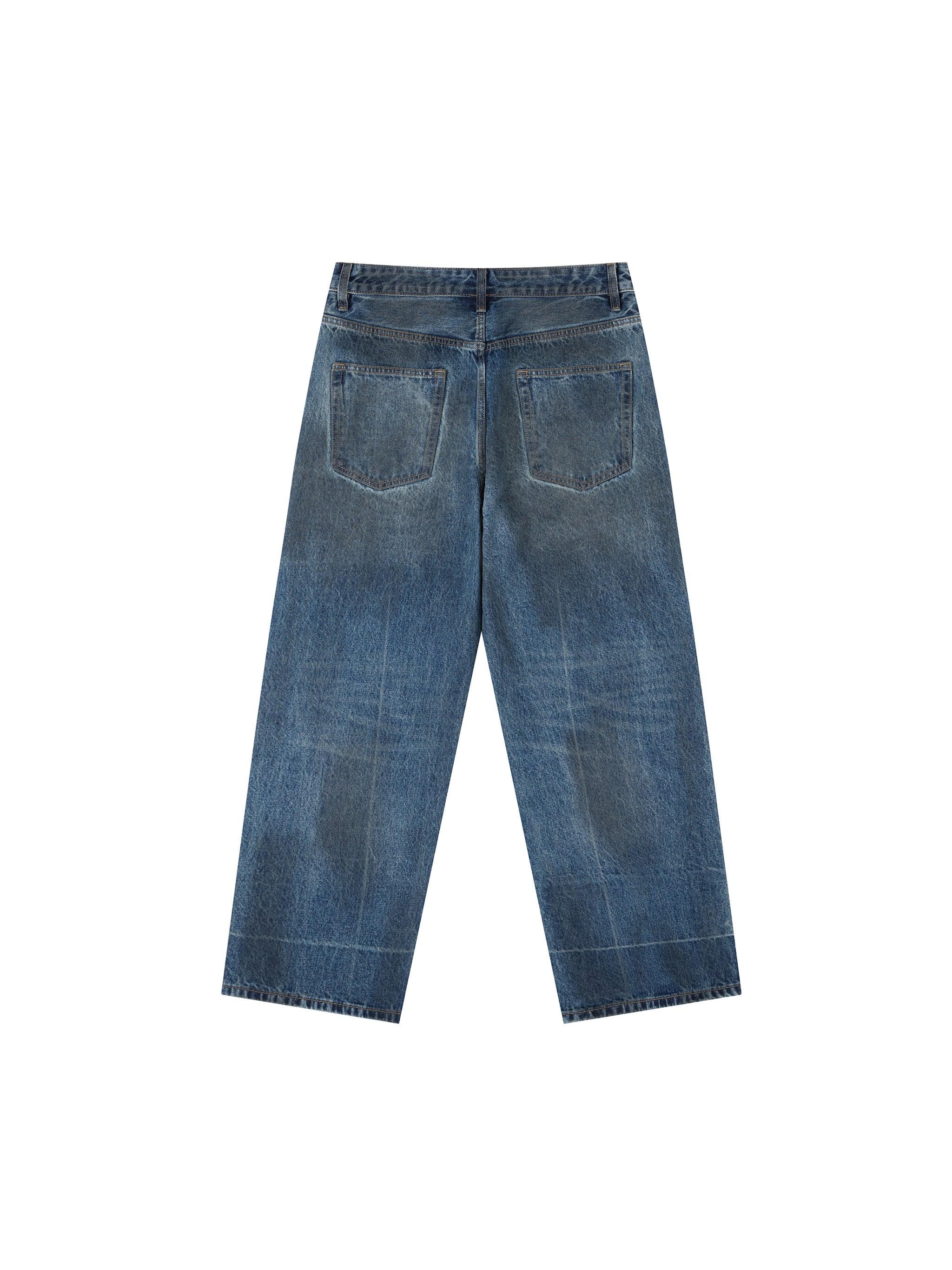 RisenRetro Vintage Wash Baggy Denim Jeans