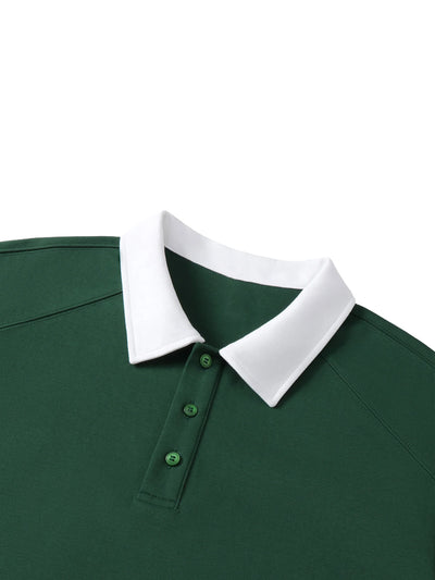 PANJAB legacy Khakhi  X RisenRetro Contrast Collar Raglan Polo Shirt