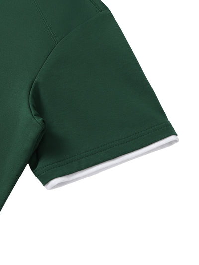 PANJAB legacy Khakhi  X RisenRetro Contrast Collar Raglan Polo Shirt