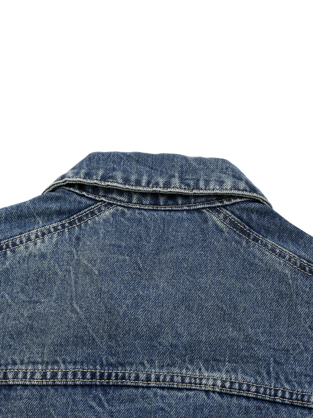 Force of Will X Risen Retro Vintage Wash Zip Up Denim Jacket