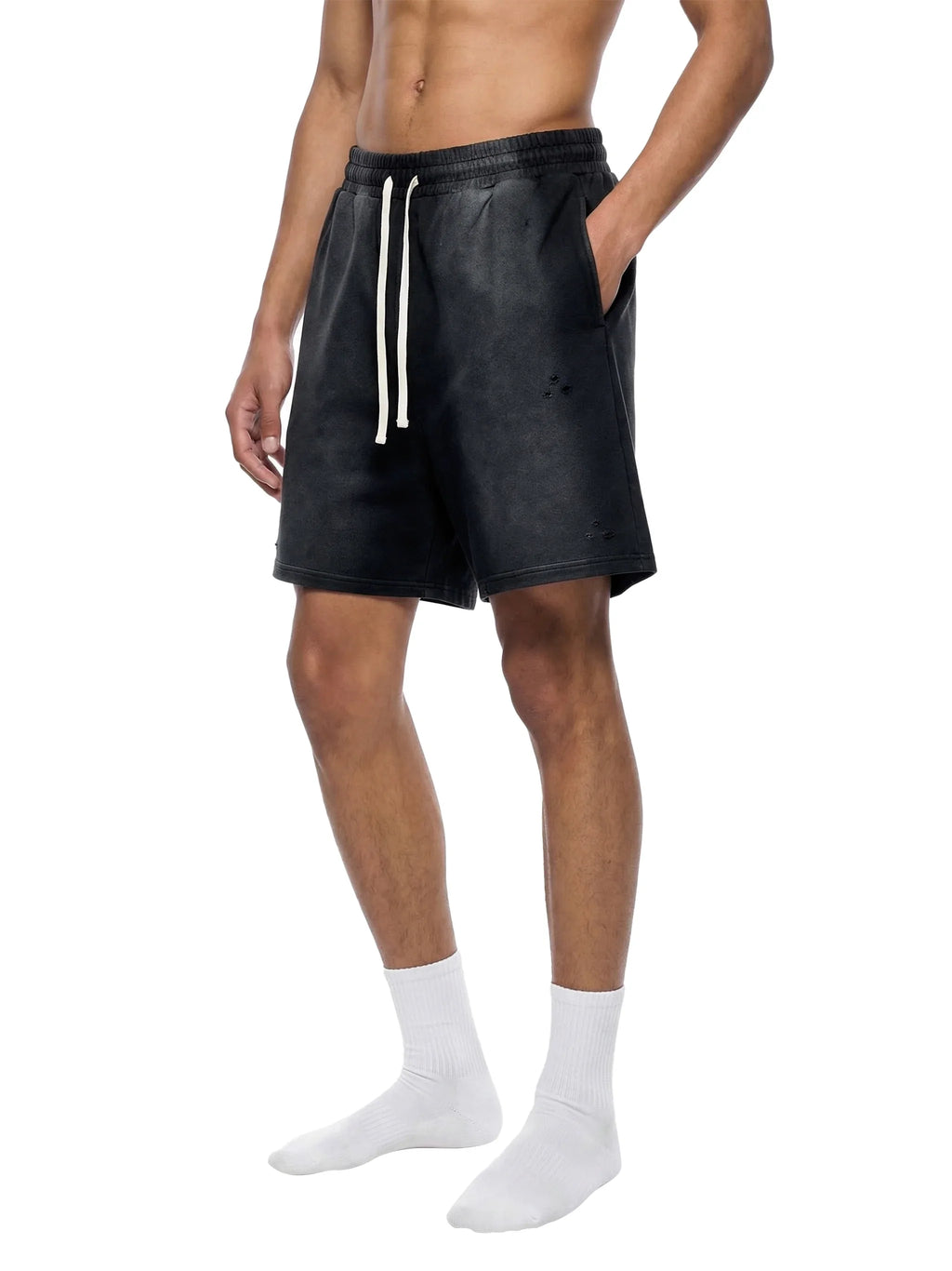 RisenRetro Sun Fade Distressed Shorts