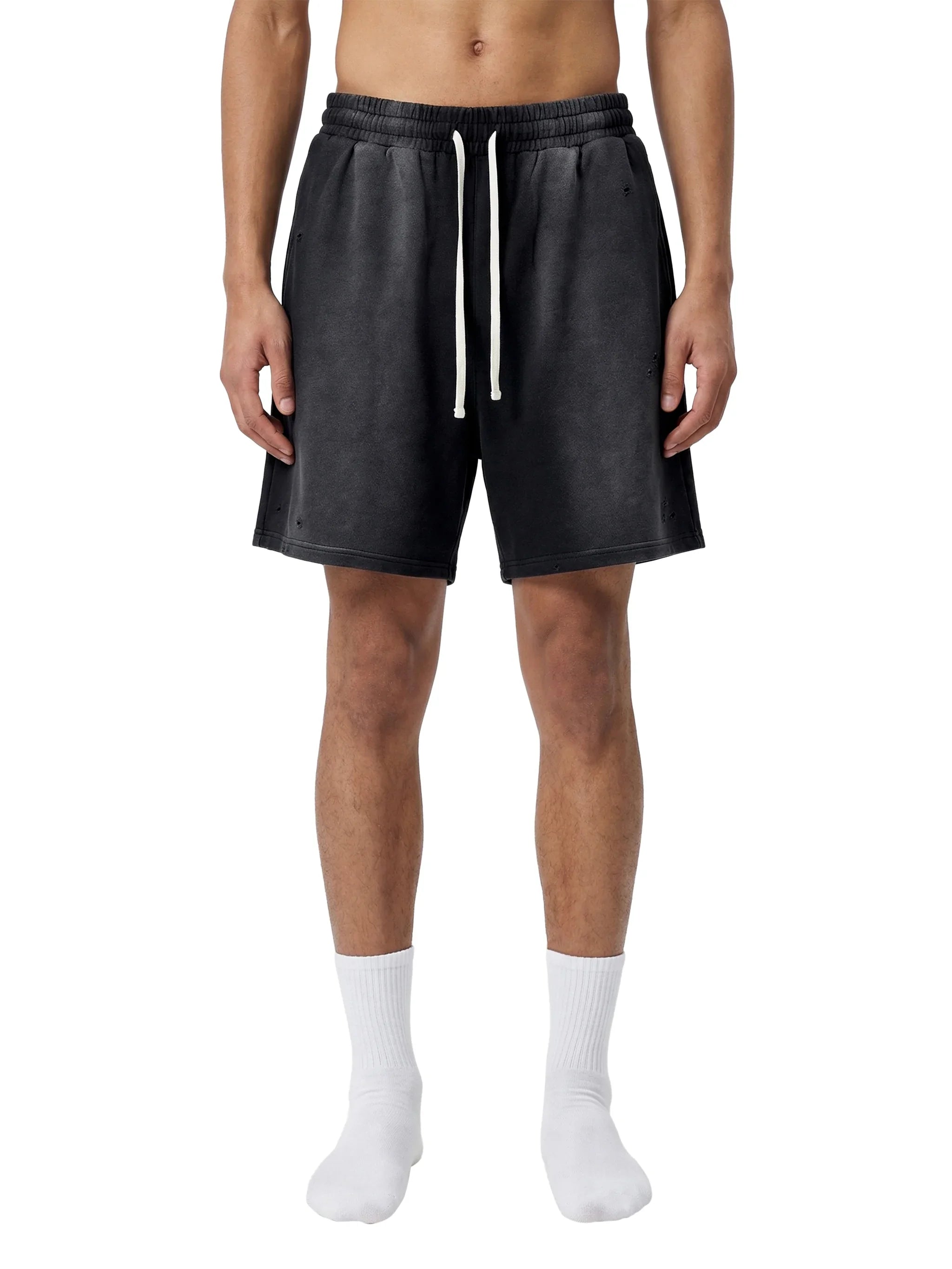 RisenRetro Sun Fade Distressed Shorts