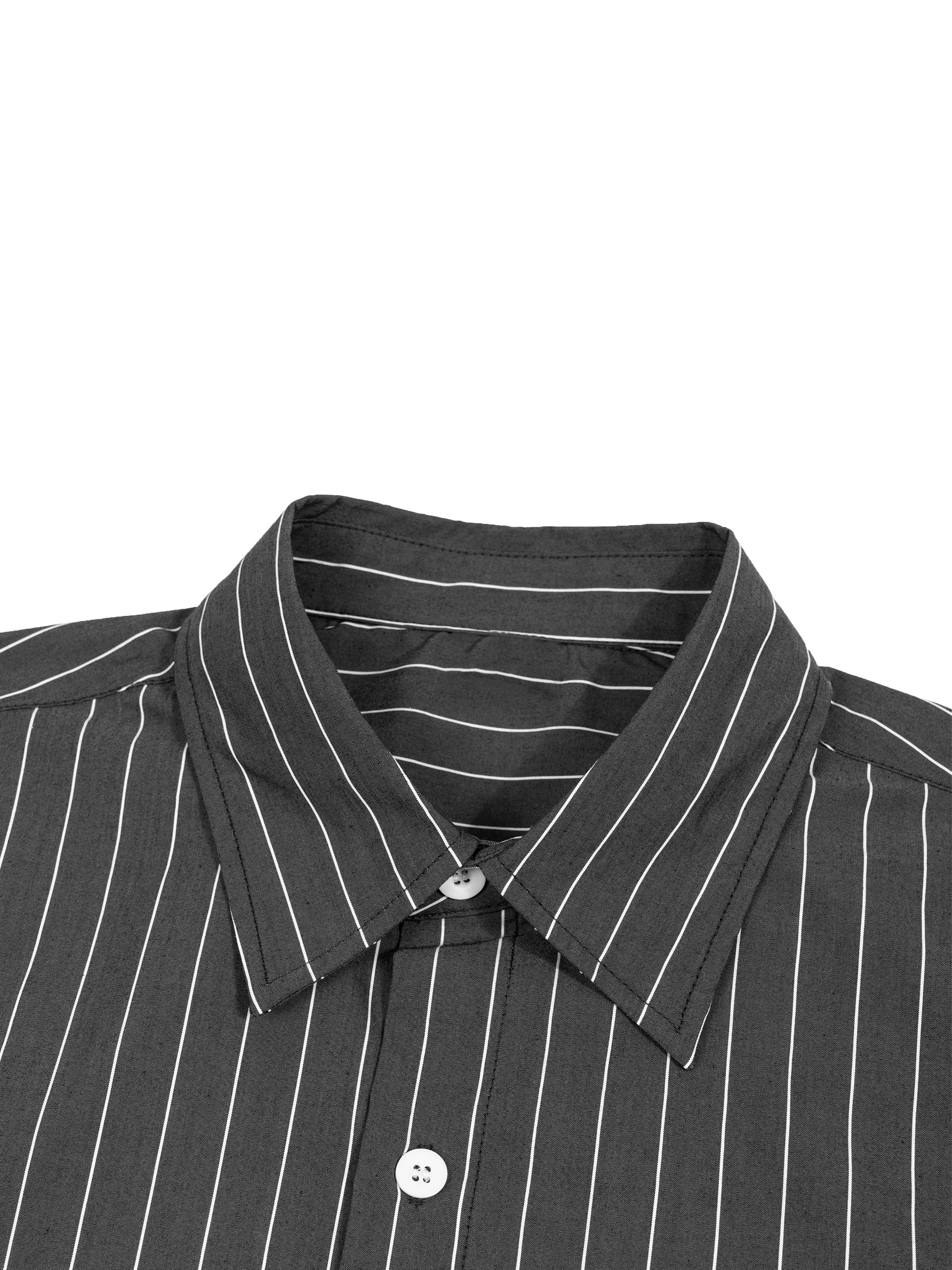 THE RIGHT ONE Unisex Striped Boxy Button-Up Shirt | RISENRETRO