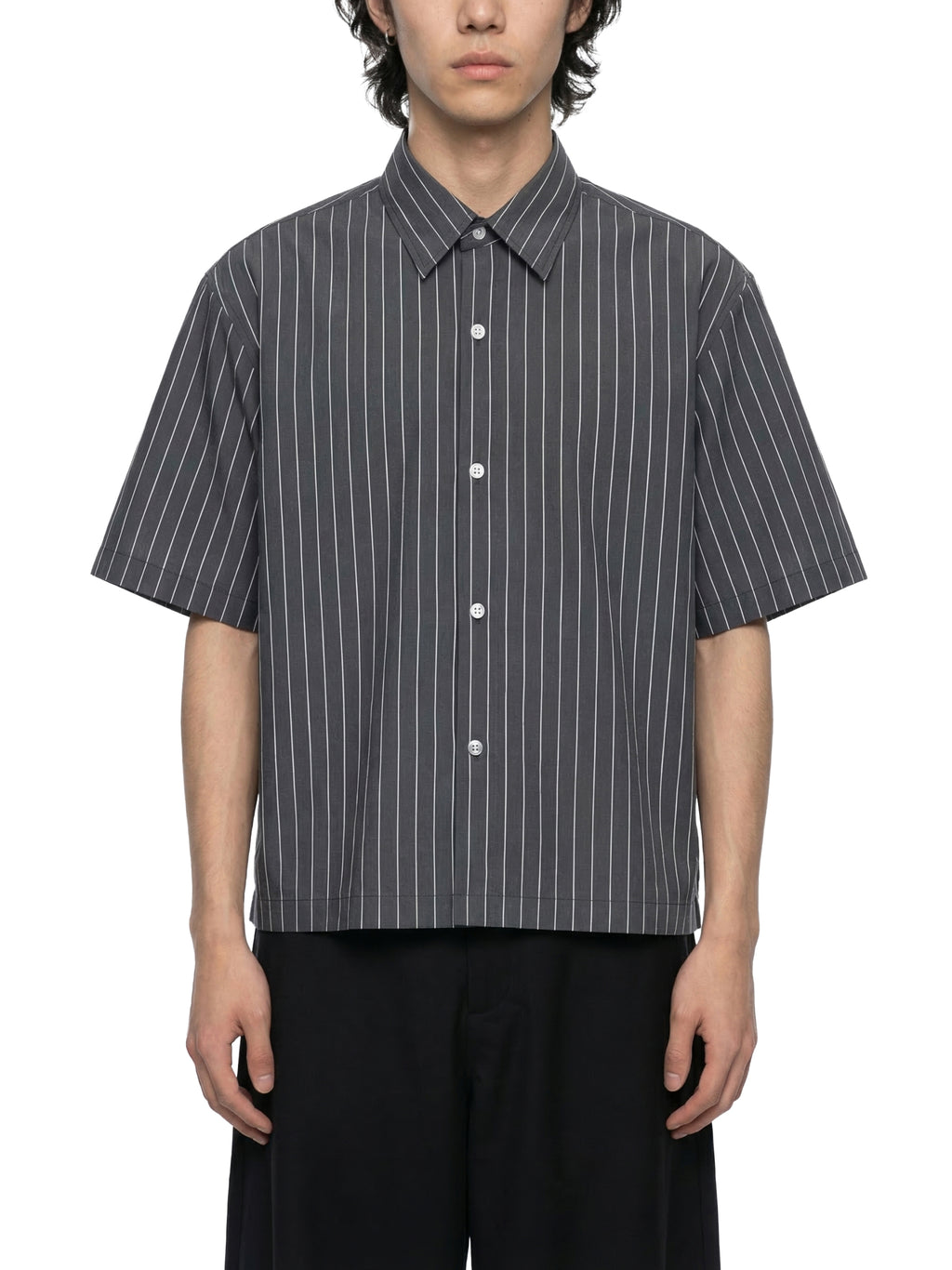THE RIGHT ONE Unisex Striped Boxy Button-Up Shirt | RISENRETRO