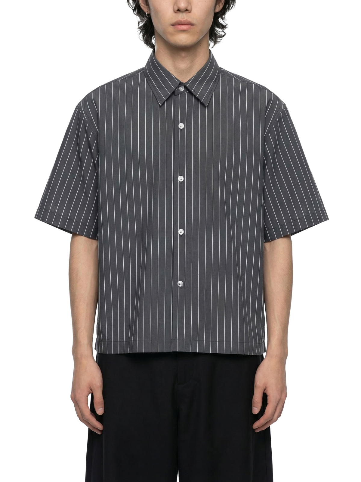 THE RIGHT ONE Unisex Striped Boxy Button-Up Shirt | RISENRETRO